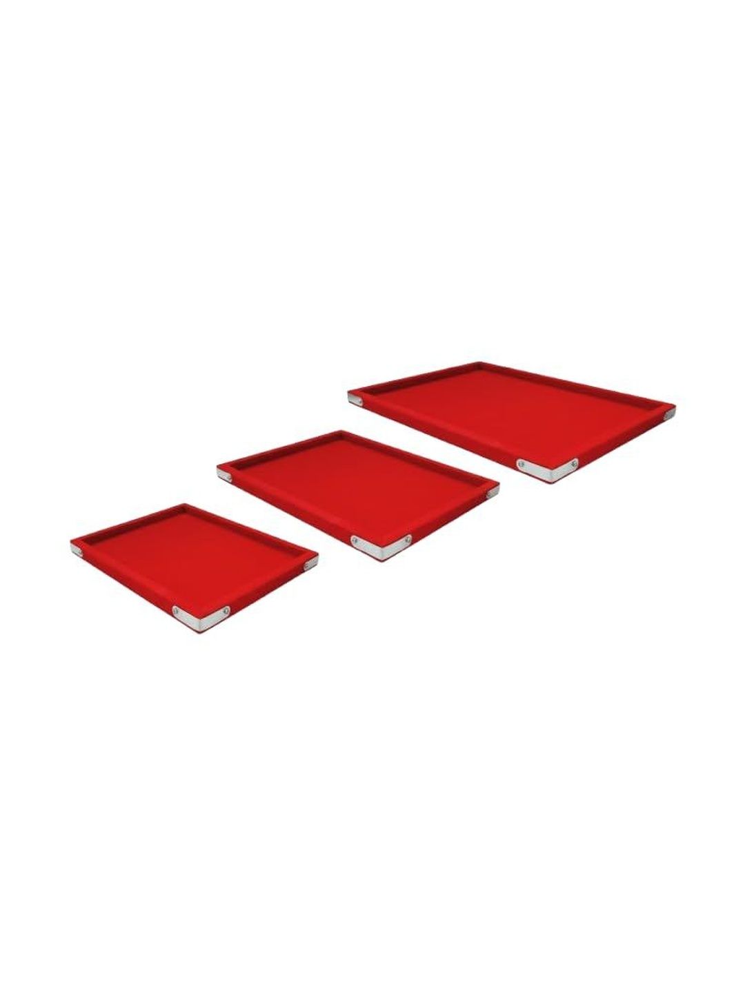 SENTONI Red Set of 3 Regular Organisers