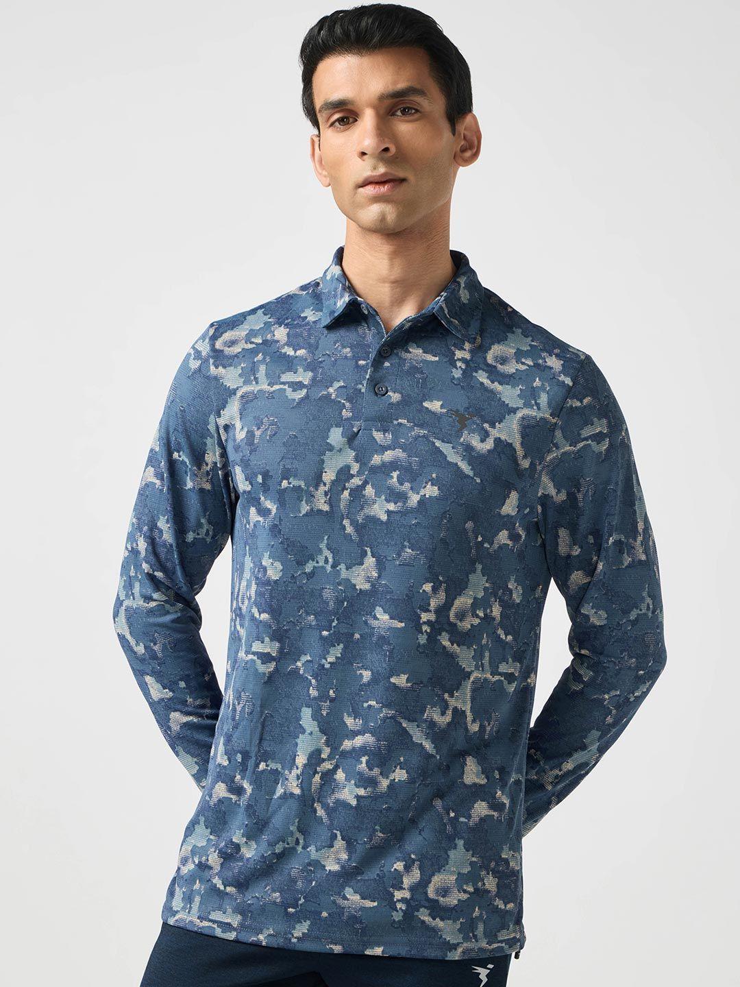Technosport Men Graphic Printed Polo Collar T-shirt