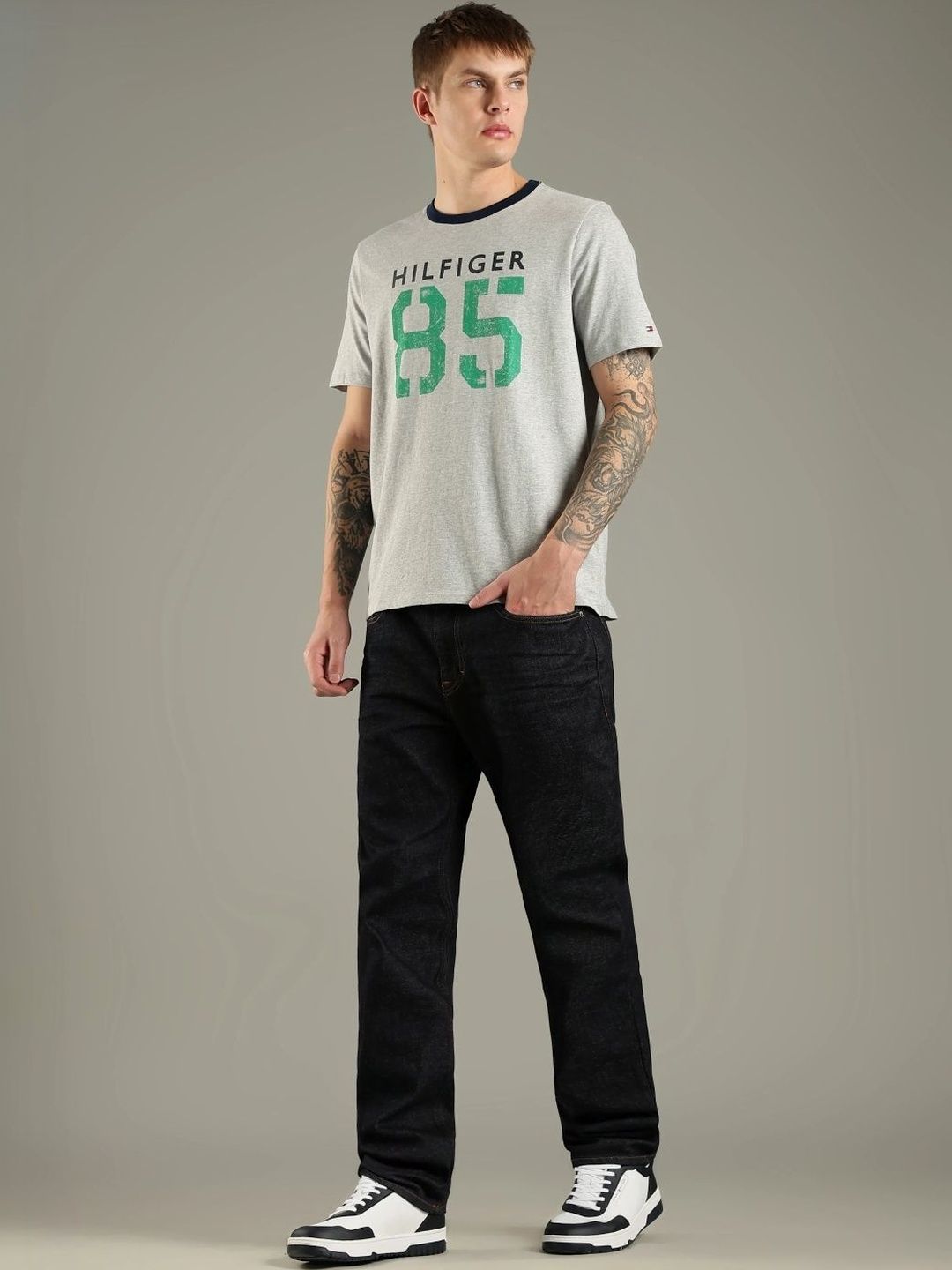 Slim Fit Mid-Rise Heavy Fade Jeans