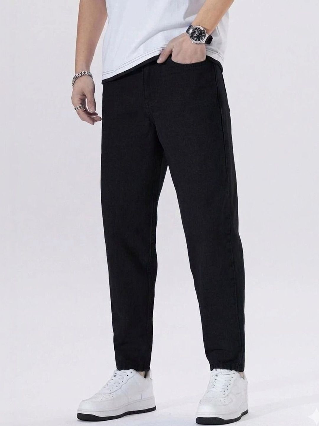 STEPLE DENIMS Men Smart Relaxed Fit Cotton Jeans