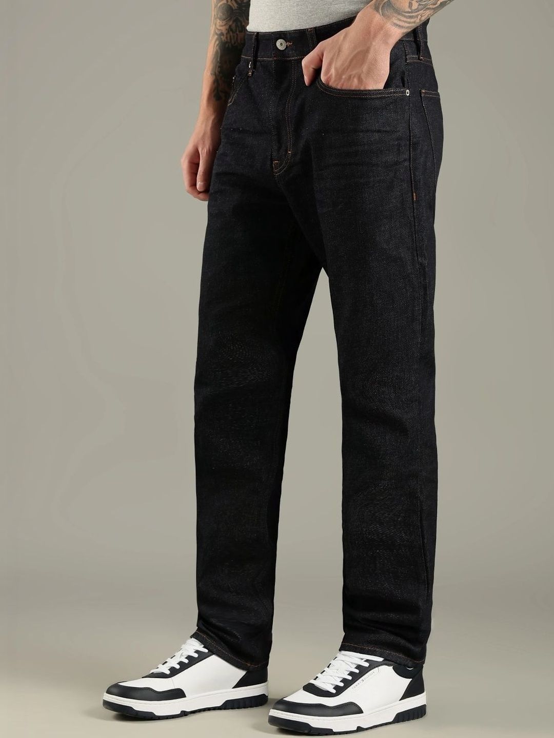 Slim Fit Mid-Rise Heavy Fade Jeans