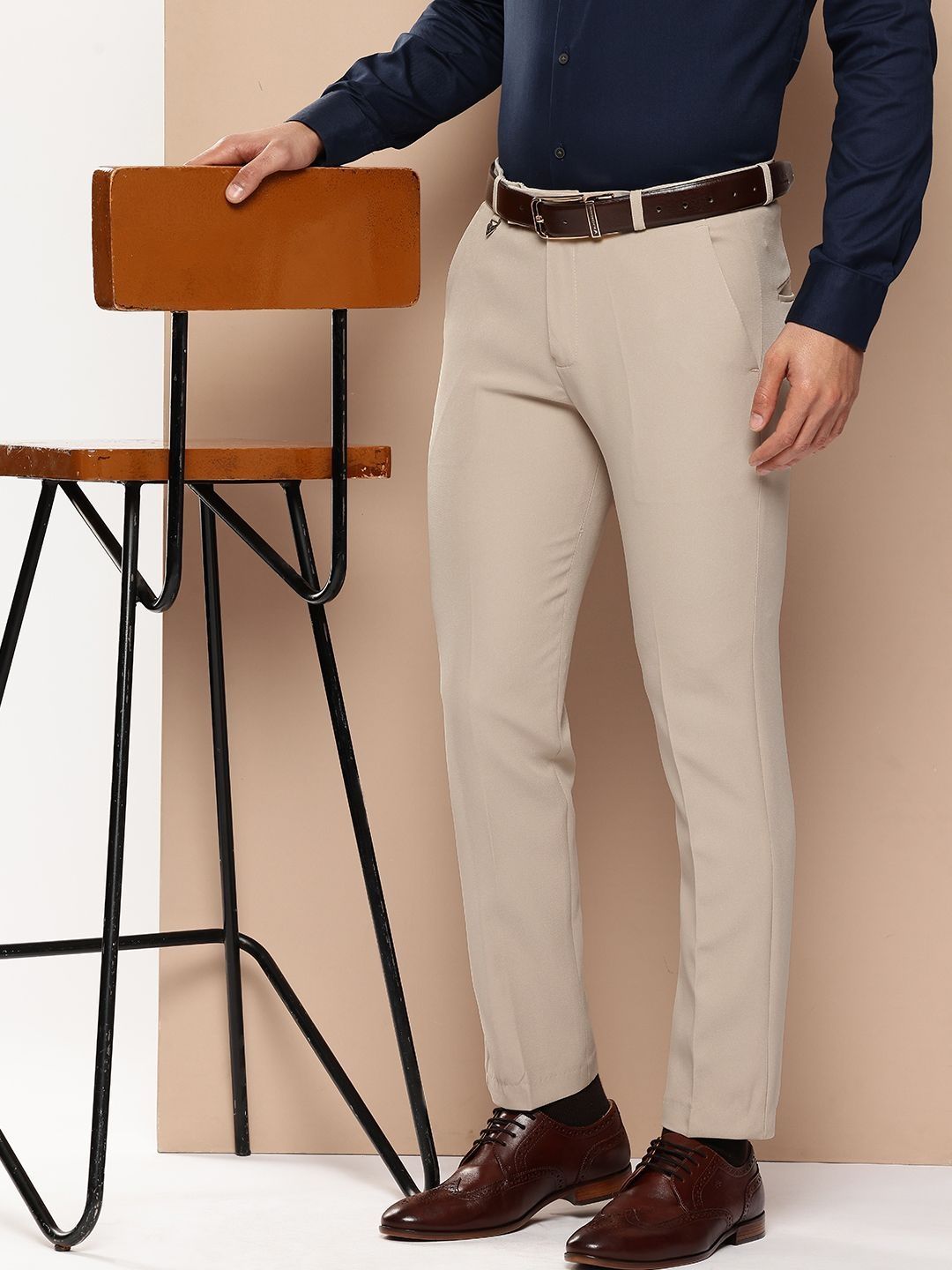 R.Code by The Roadster Life Co. Men Slim Fit Trousers