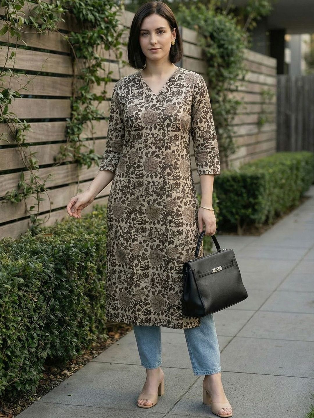 Indo Era Women Floral Printed Floral Kurta