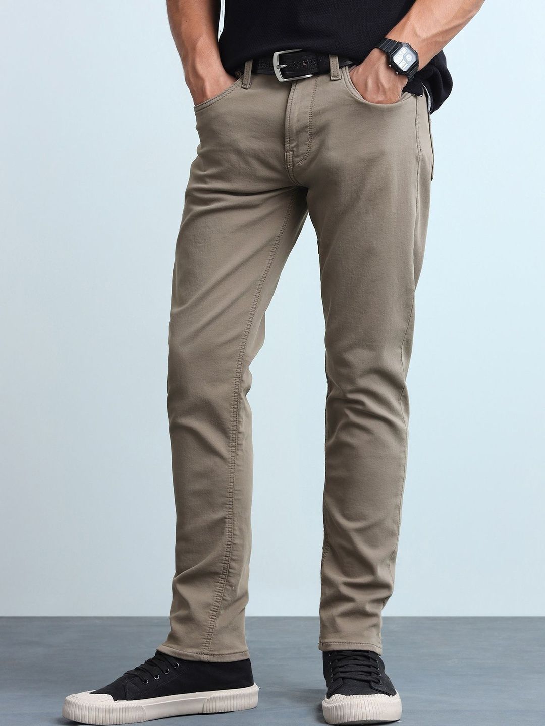 Flying Machine Men Tapered Fit Mid-Rise Stretchable Jeans