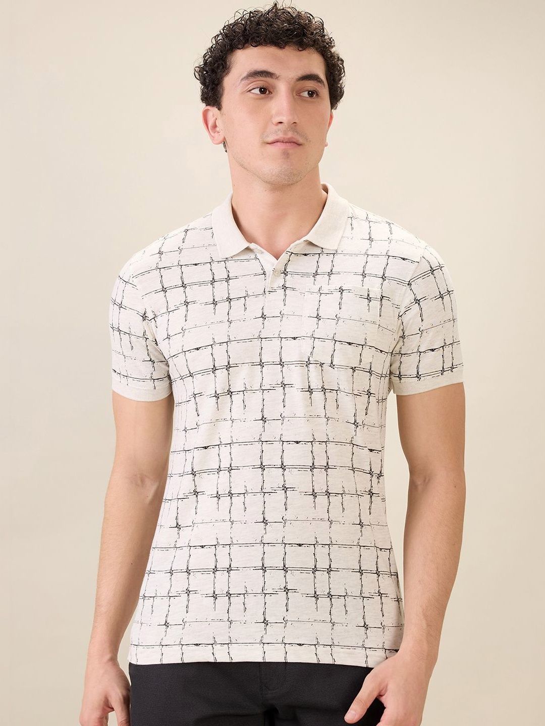Parx Parx Men Printed Polo Collar Short Sleeves T-shirt