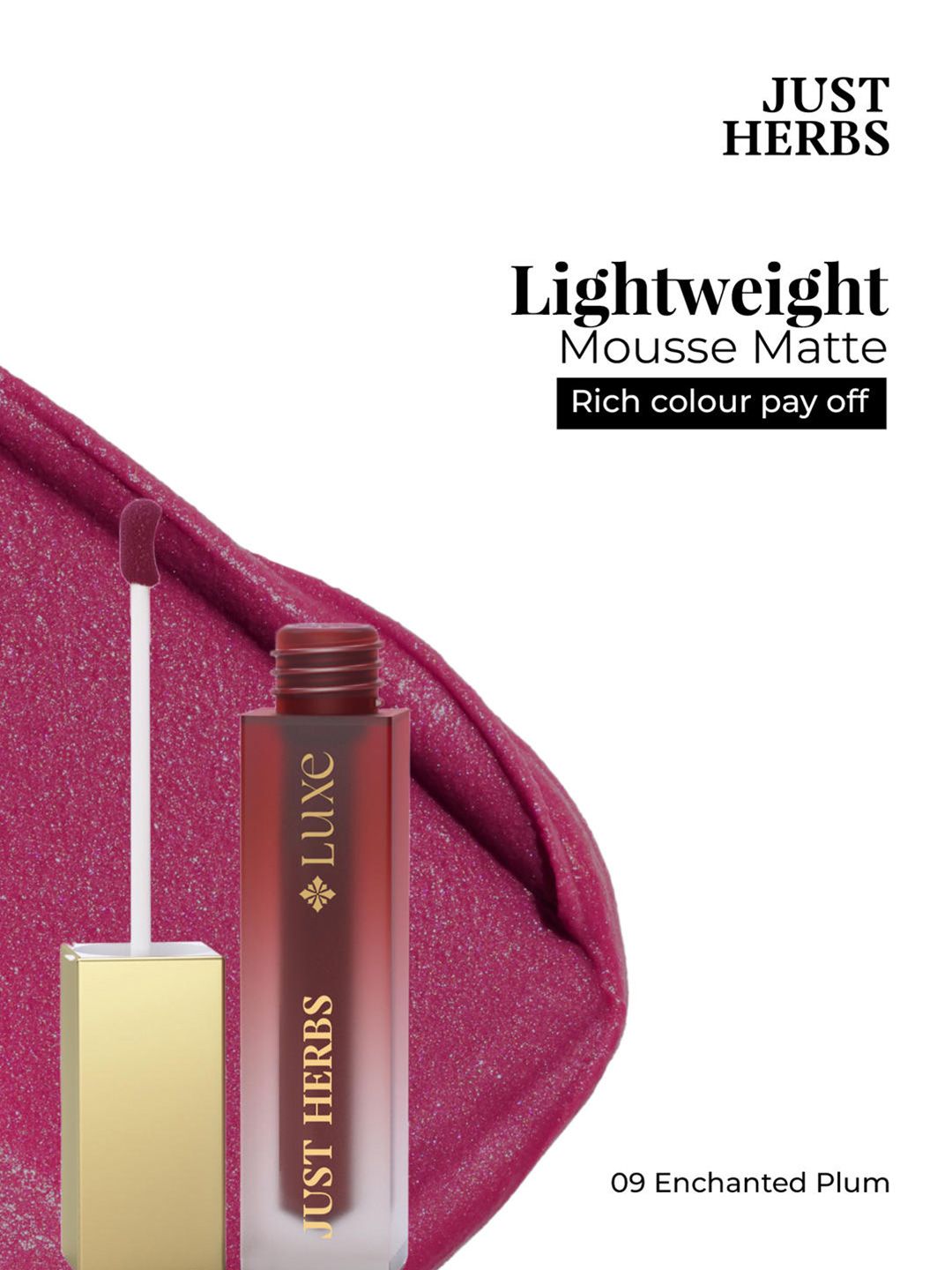Just Herbs Luxe Dream Muse Mousse Liquid Lipstick- Enchanted Plum 09- 3.5 ml deal from myntra Just Herbs Luxe Dream Muse Mousse Liquid Lipstick- Enchanted Plum 09- 3.5 ml deal from myntra