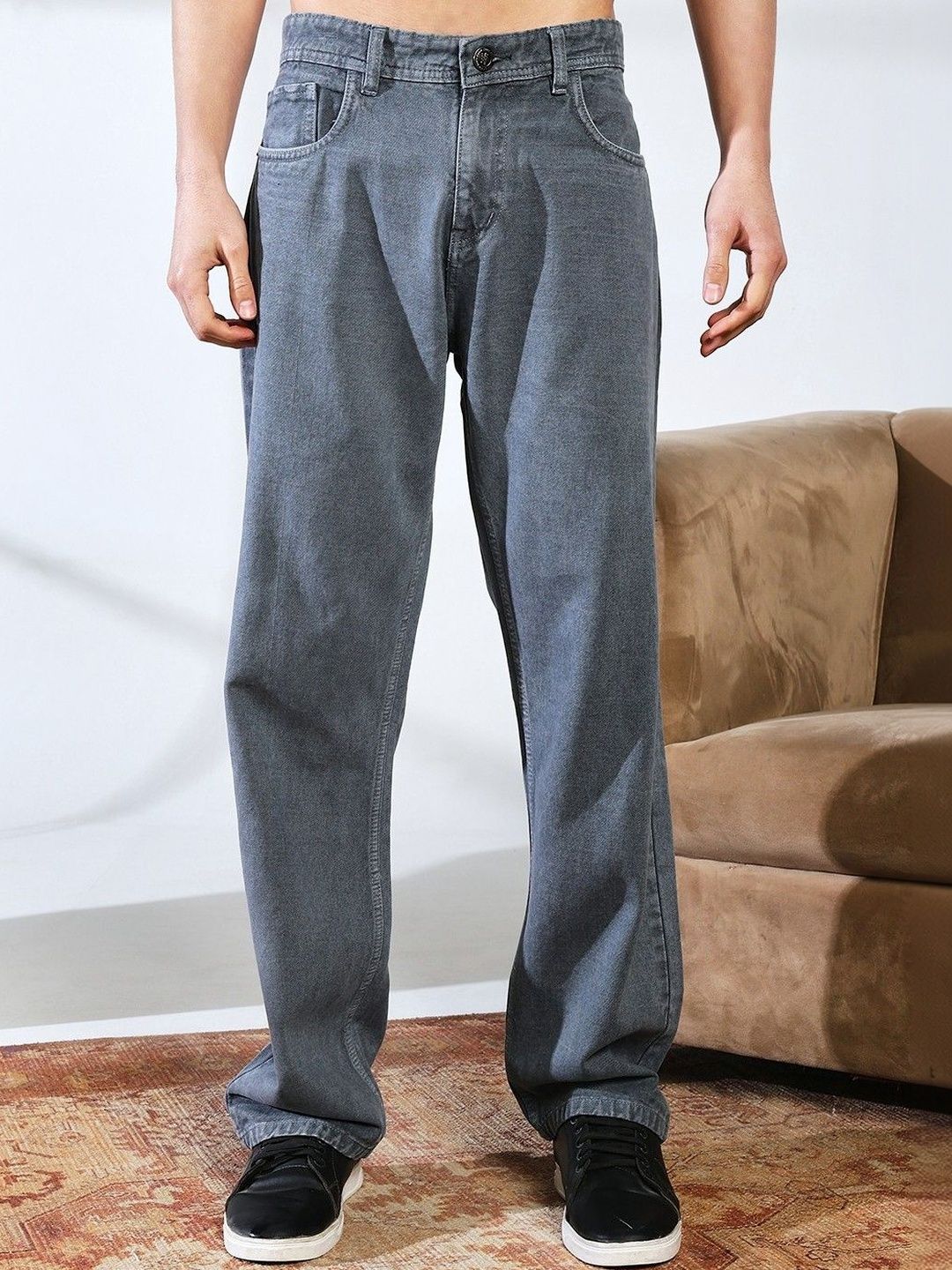 DENIMLOOK Men Jean Straight Fit Mid-Rise Stretchable Jeans