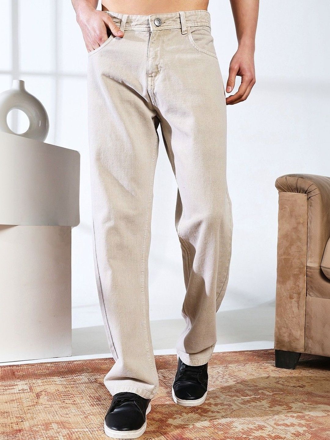 DENIMLOOK Men Jean Straight Fit Mid-Rise Stretchable Jeans