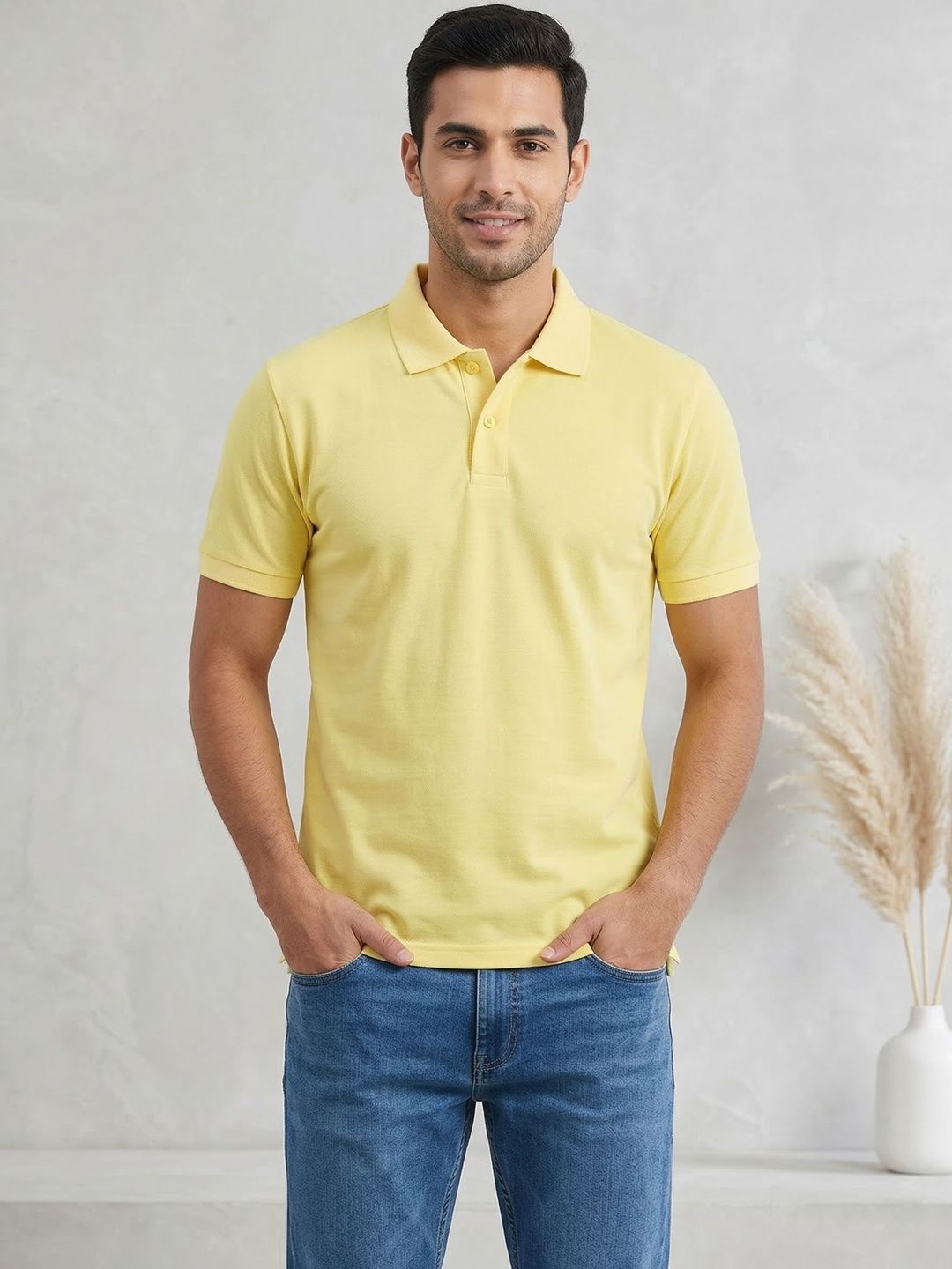 Mast & Harbour Men Polo Collar T-shirt