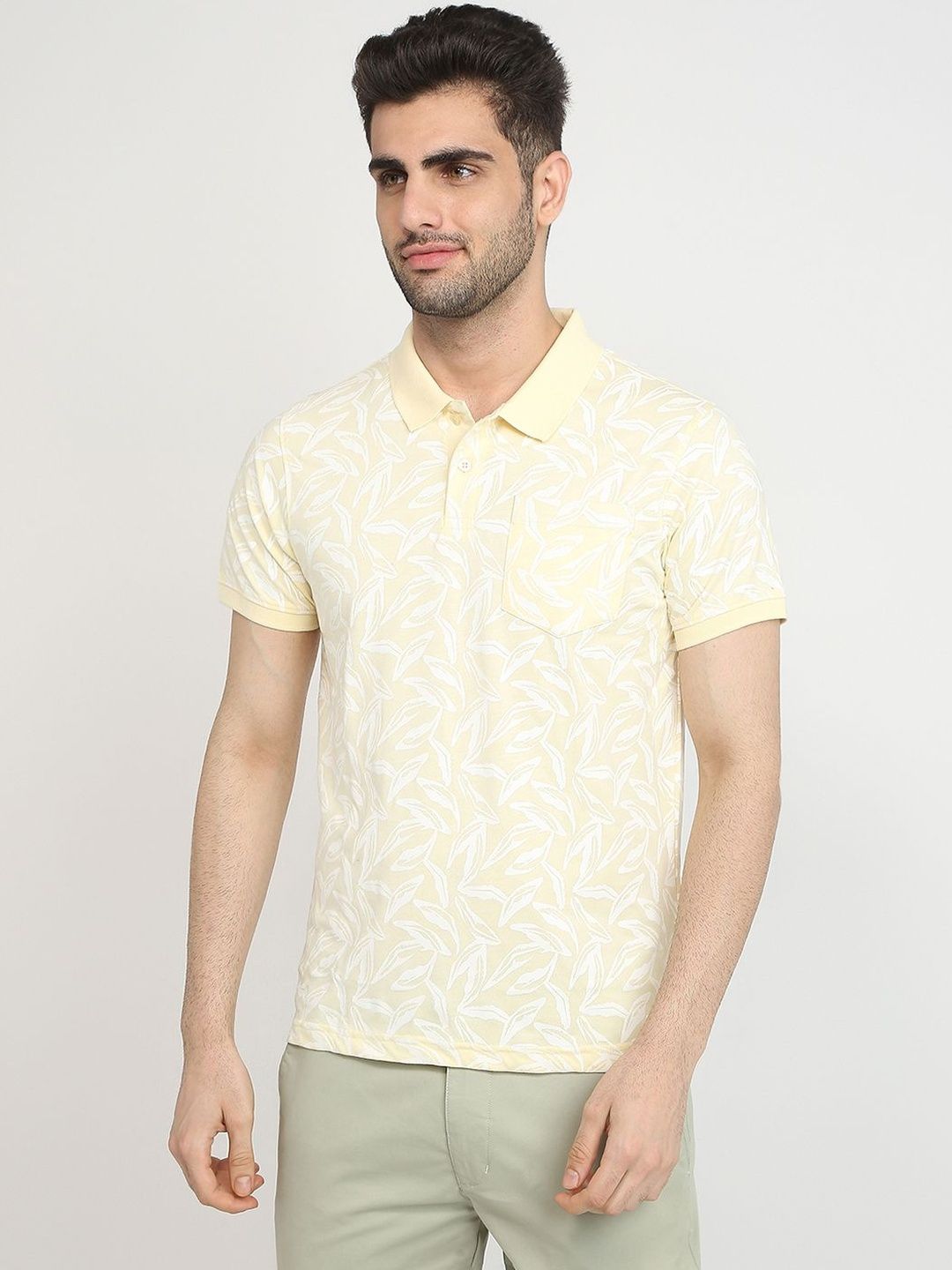 Parx Men Printed Polo Collar T-shirt
