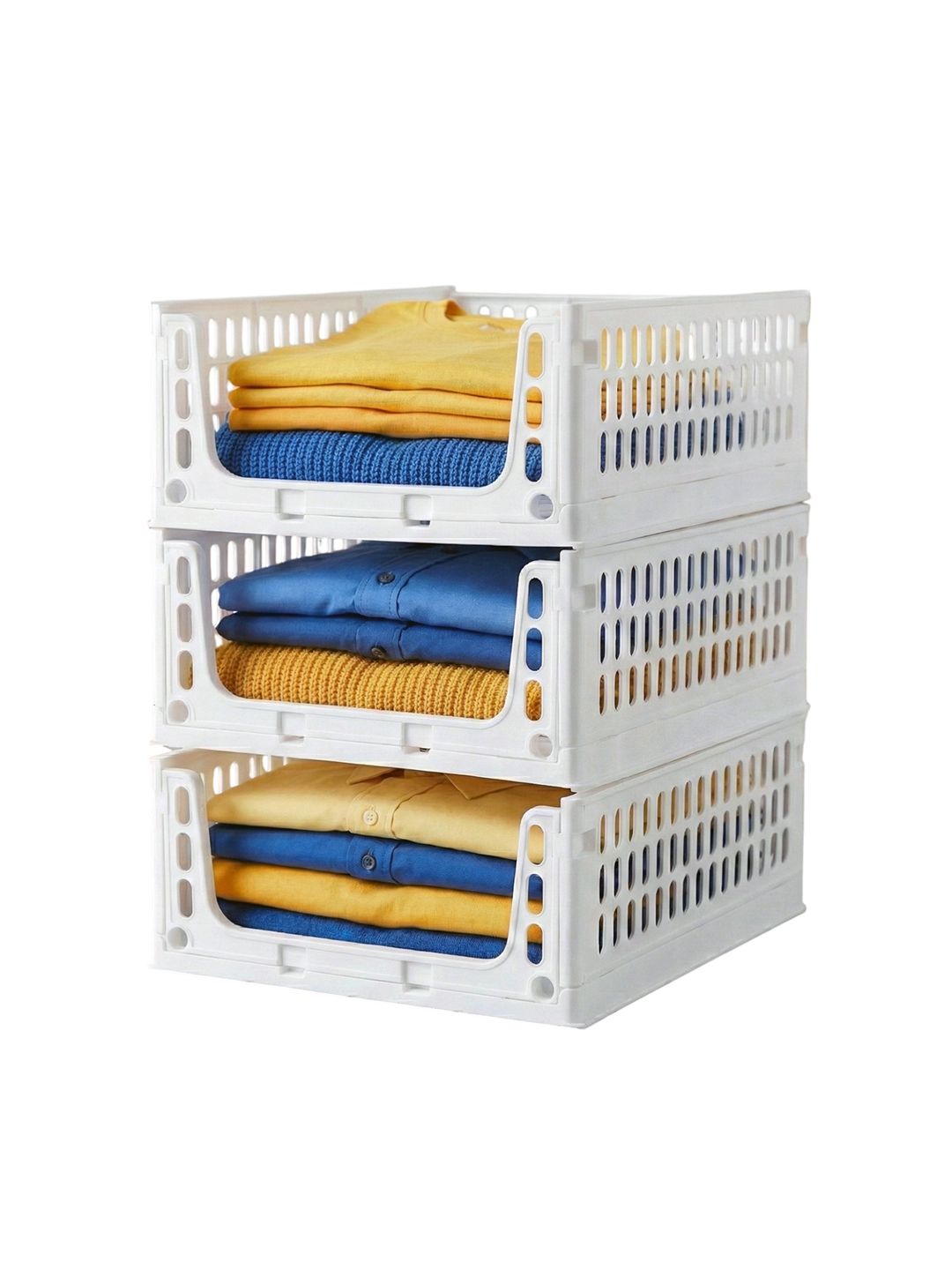 Aditya Polymers White Set of 3 Super Strong Multi-Utility Organisers