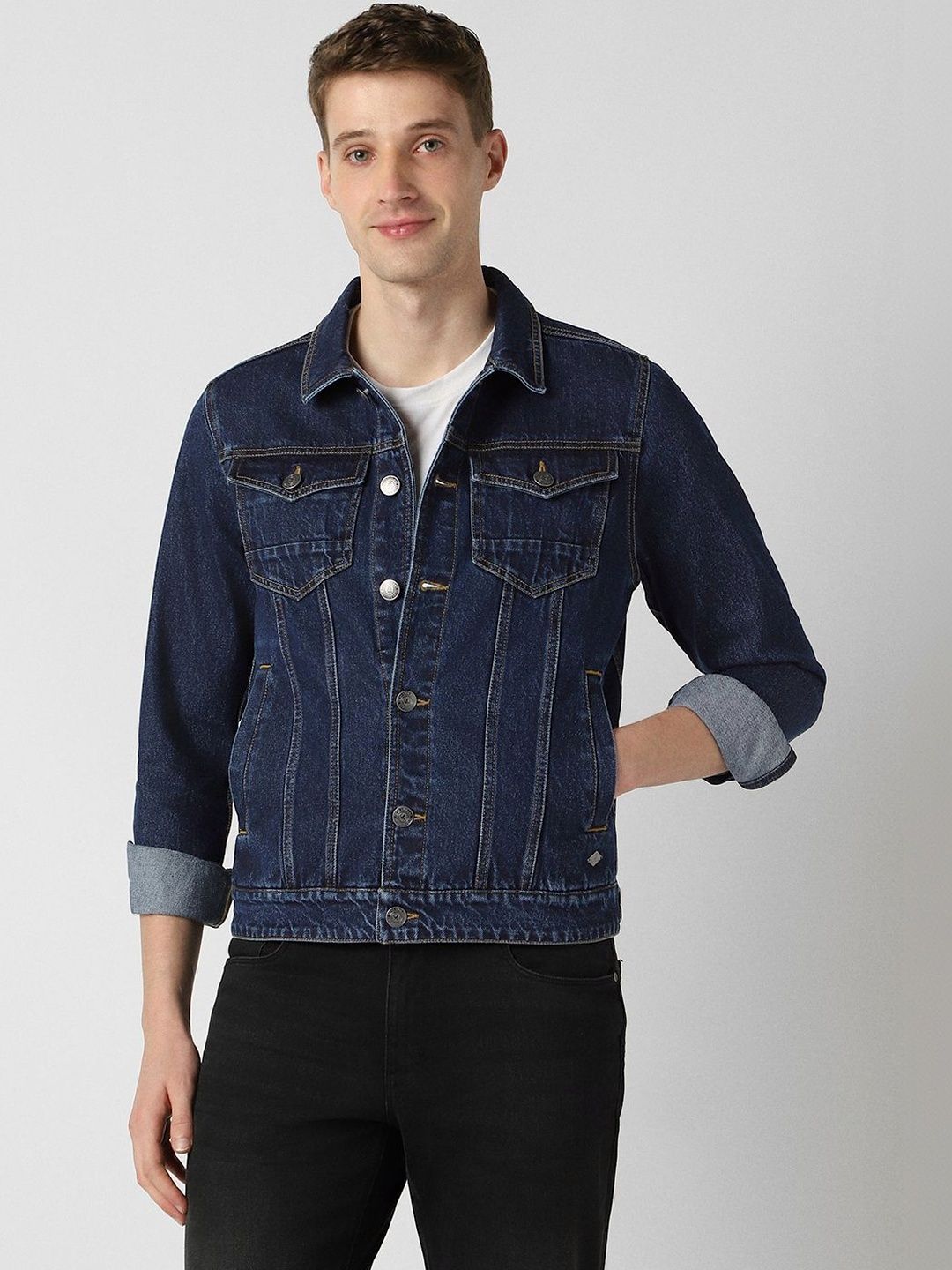 Peter England Casuals Men Open Front Jacket