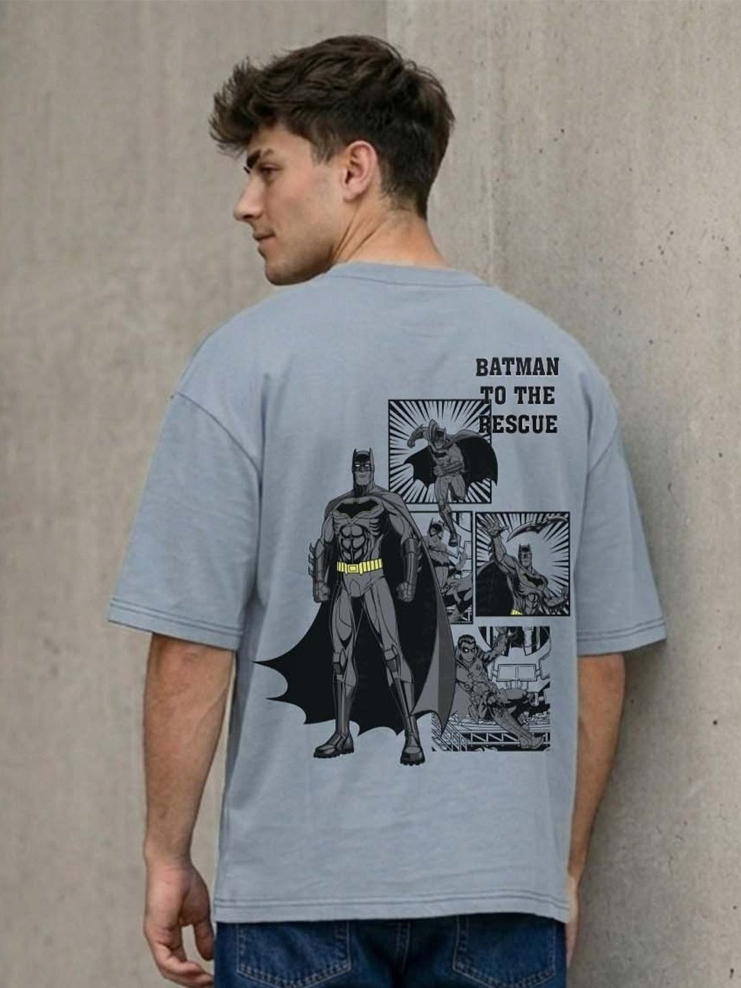 Kook N Keech X Minute Mirth Men Batman Printed T-shirt