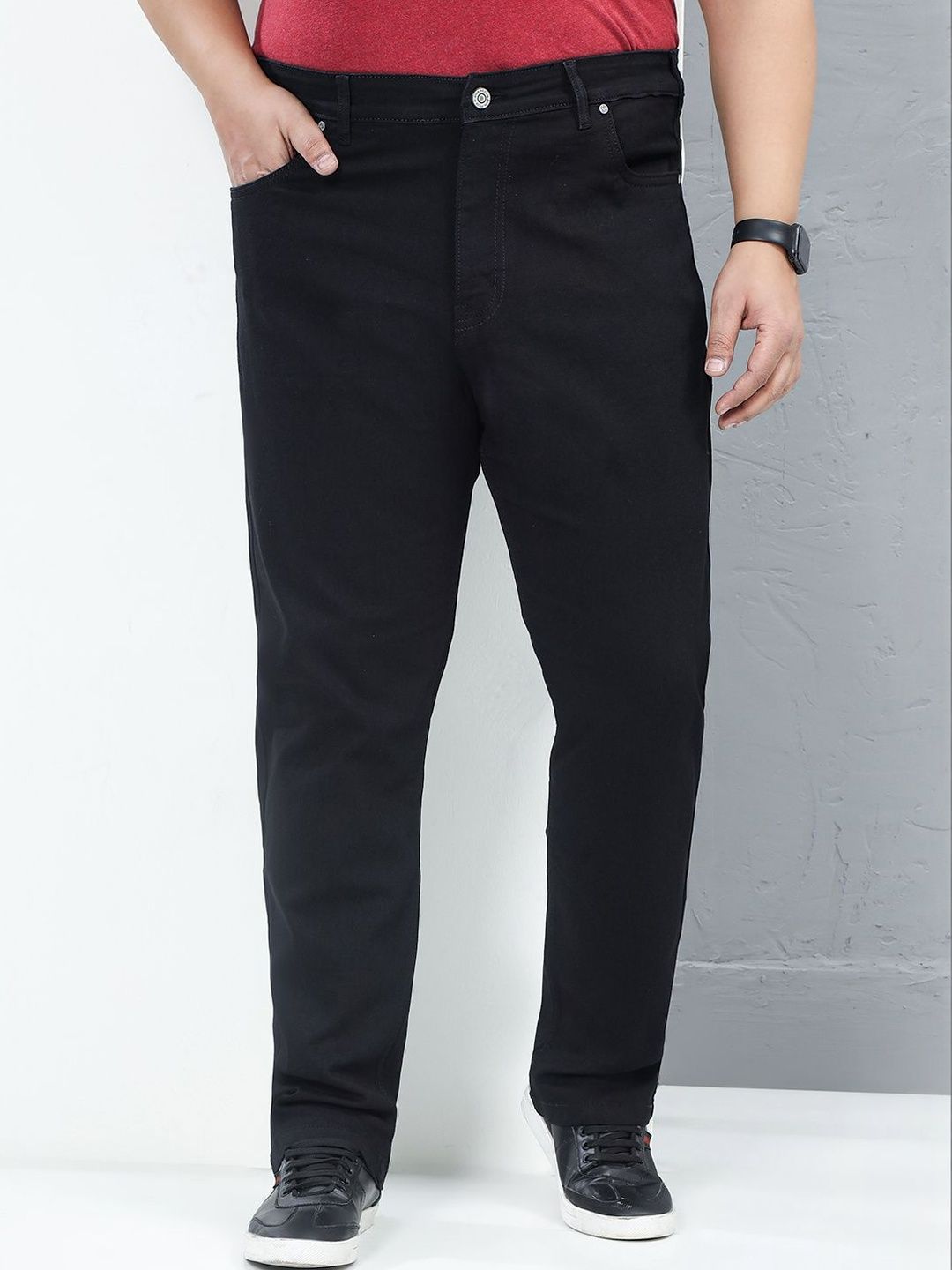 John Pride Men Regular Fit Mid-Rise Stretchable Jeans