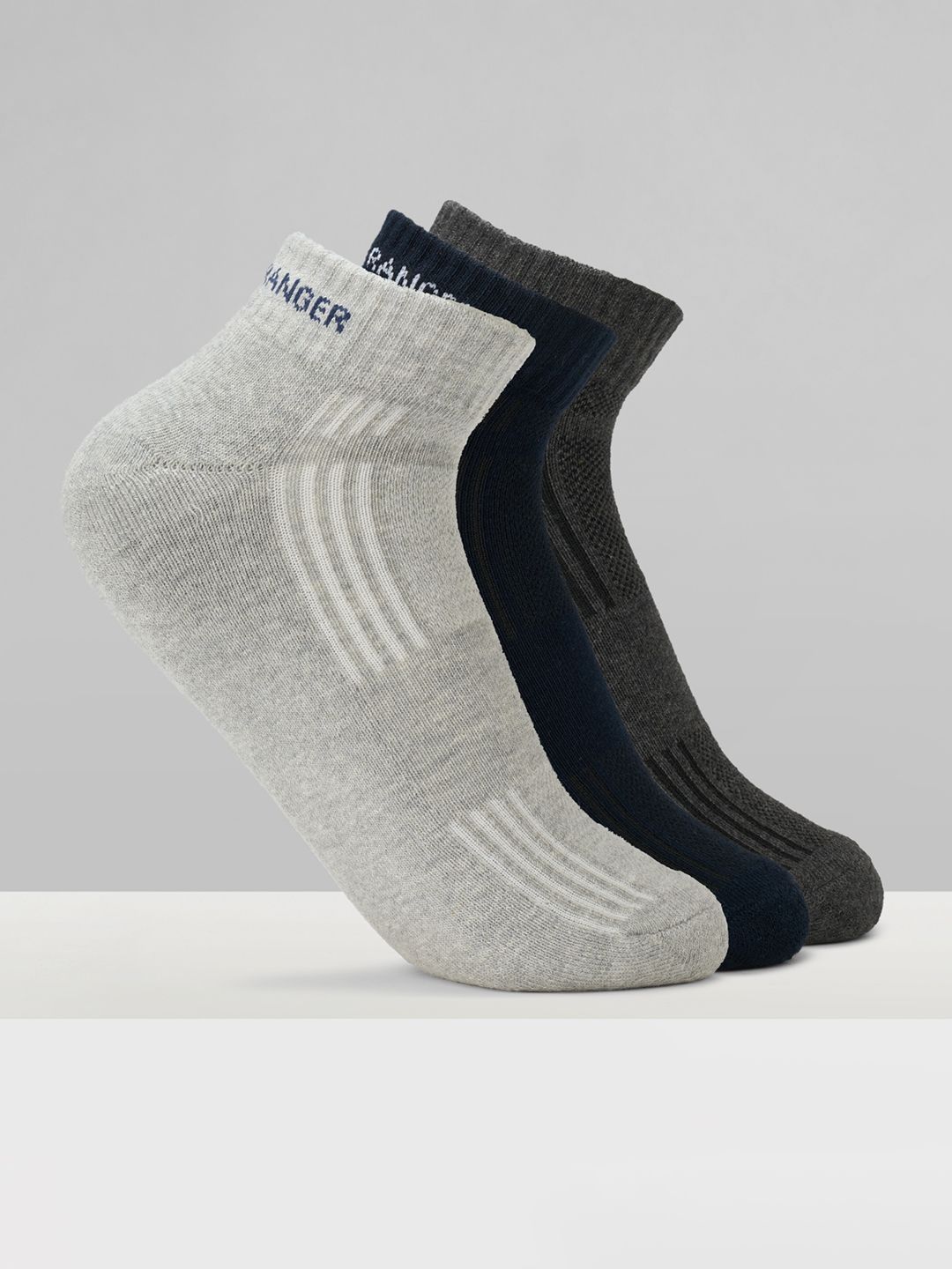 Urban Ranger by pantaloons Men Pack of 3 Cotton Blend Assorted Socks