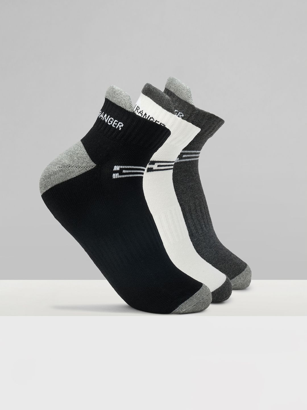Urban Ranger by pantaloons Men Pack of 3 Cotton Blend Assorted Socks