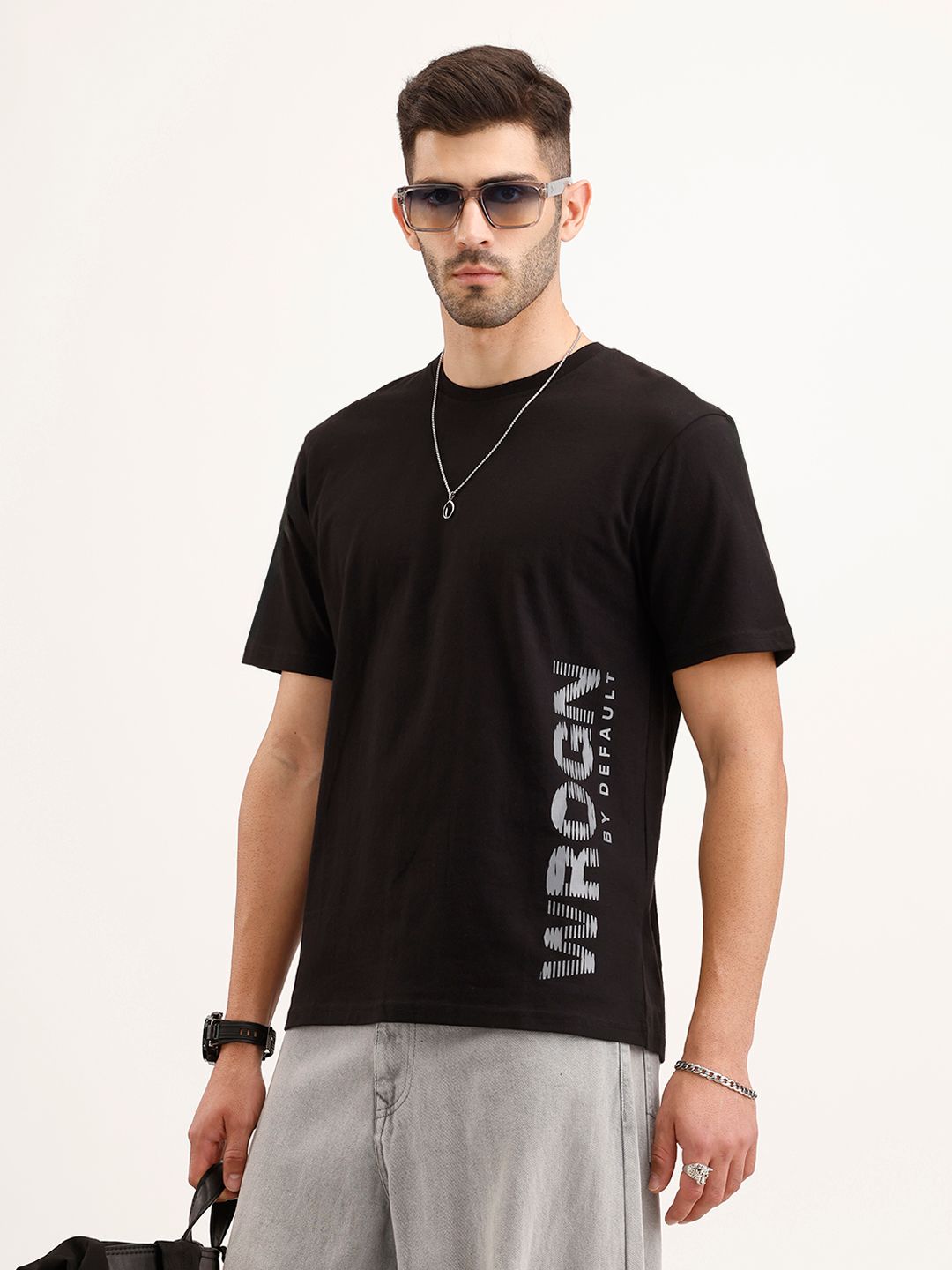 WROGN Typography Printed Comfort Print Pure Cotton T-shirt