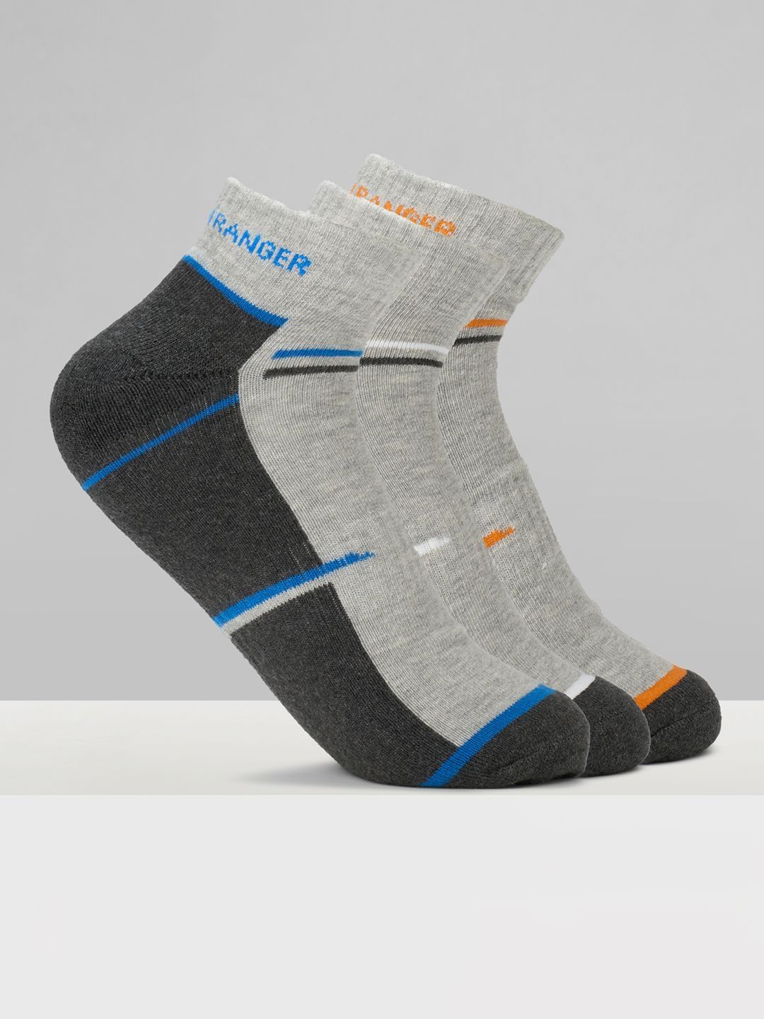 Urban Ranger by pantaloons Men Pack of 3 Cotton Blend Assorted Socks