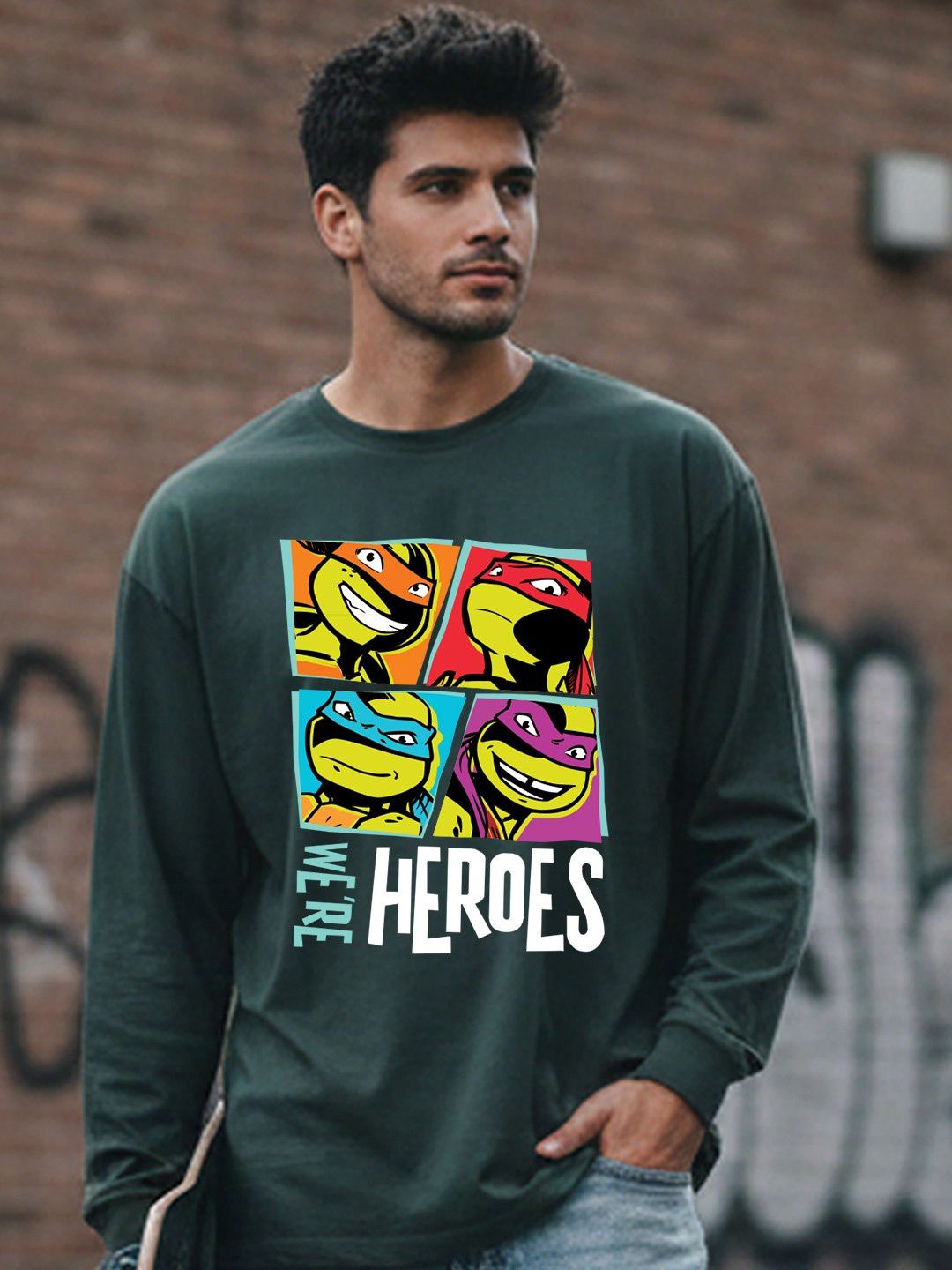 Kook N Keech X Minute Mirth Men Mutant Ninja Turtles Printed T-shirt