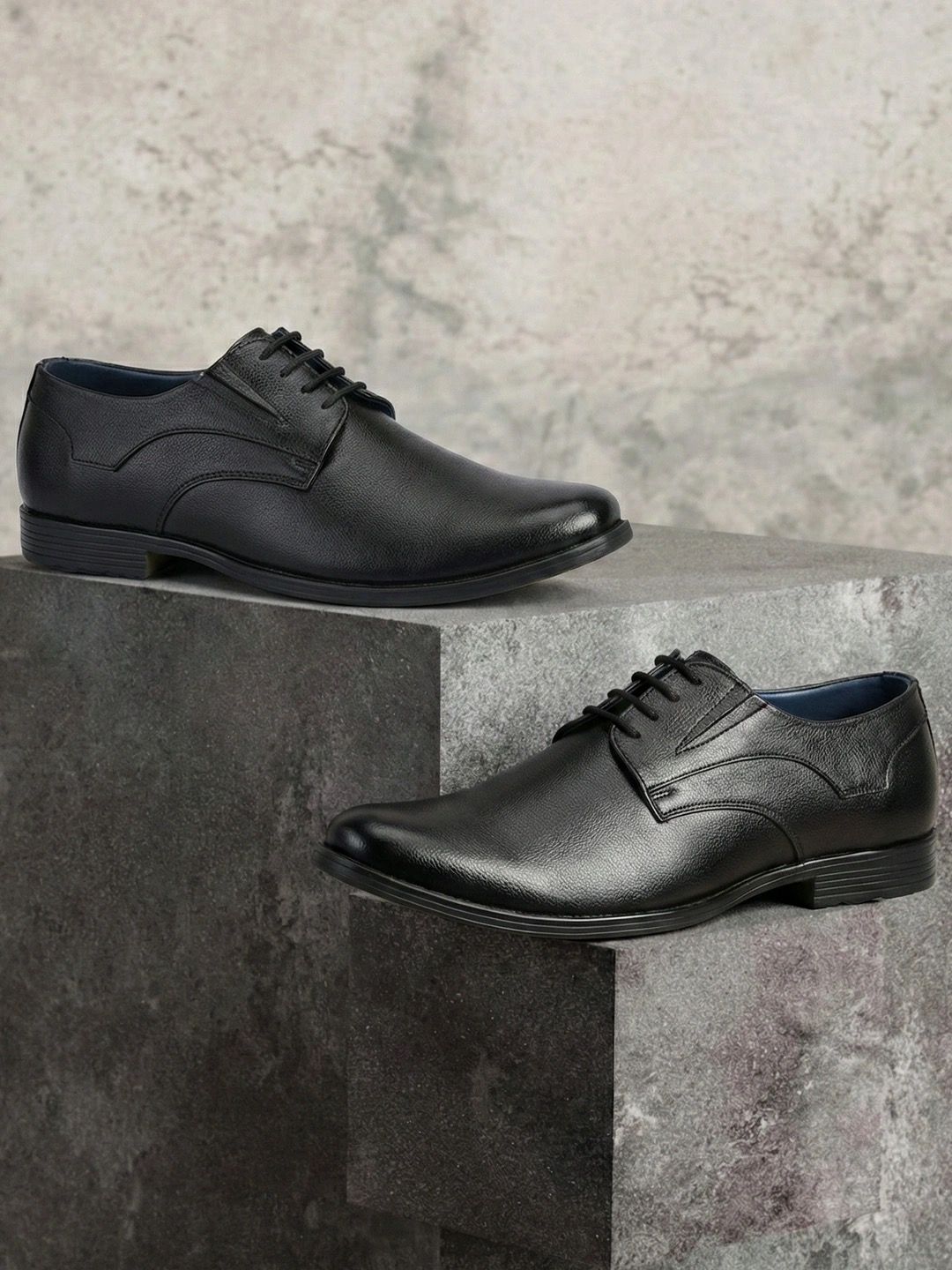 Provogue Men Round-Toe Lace-Ups Formal Derbys
