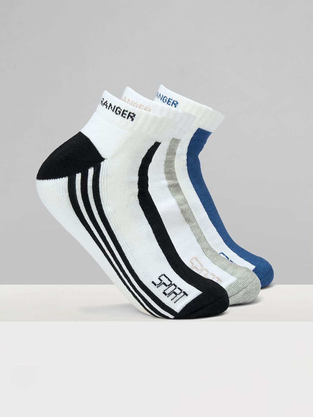 Urban Ranger by pantaloons Men Pack of 3 Cotton Blend Assorted Socks