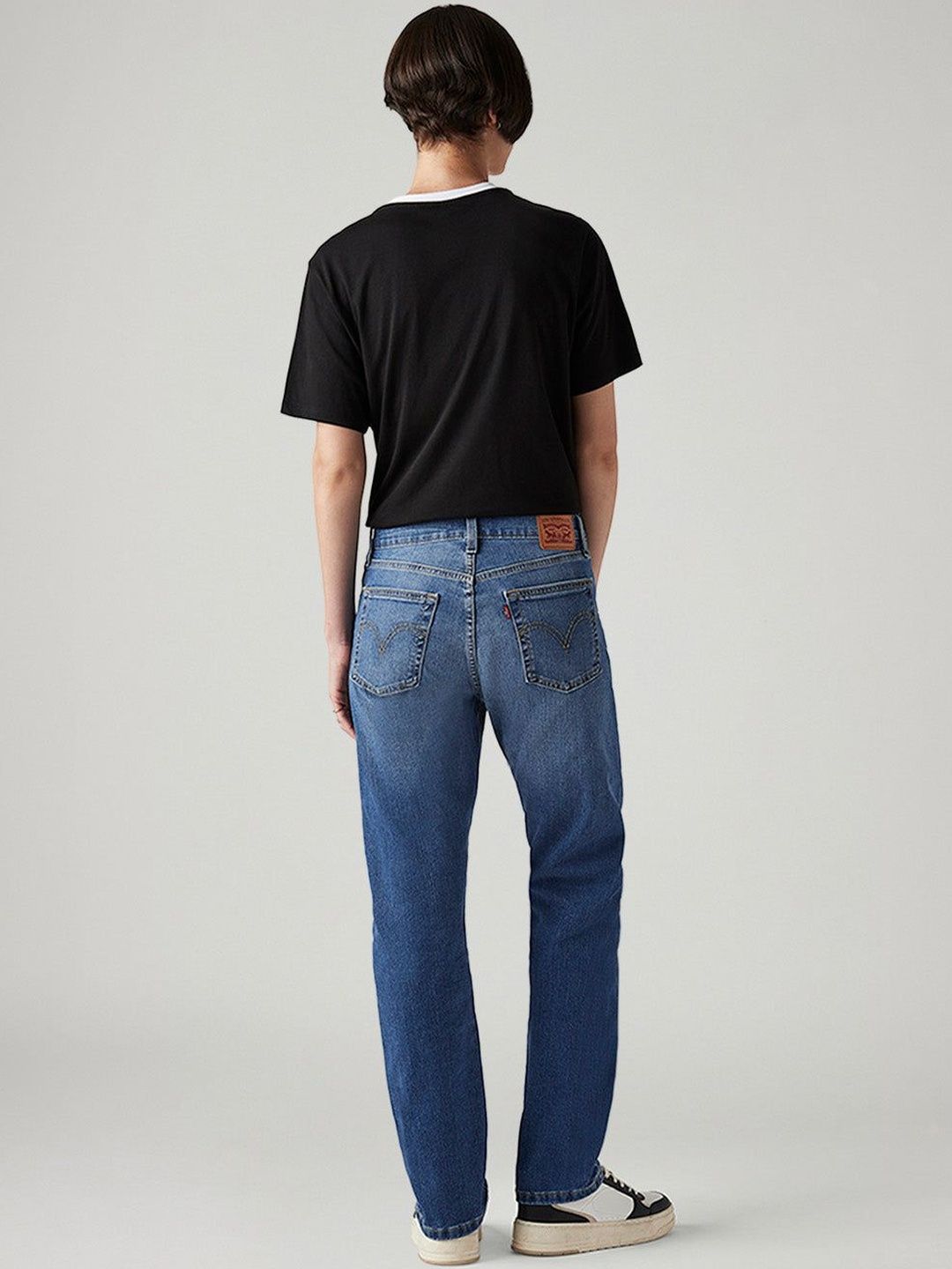 Classic Straight Fit High-Rise Light Fade Stretchable Jeans