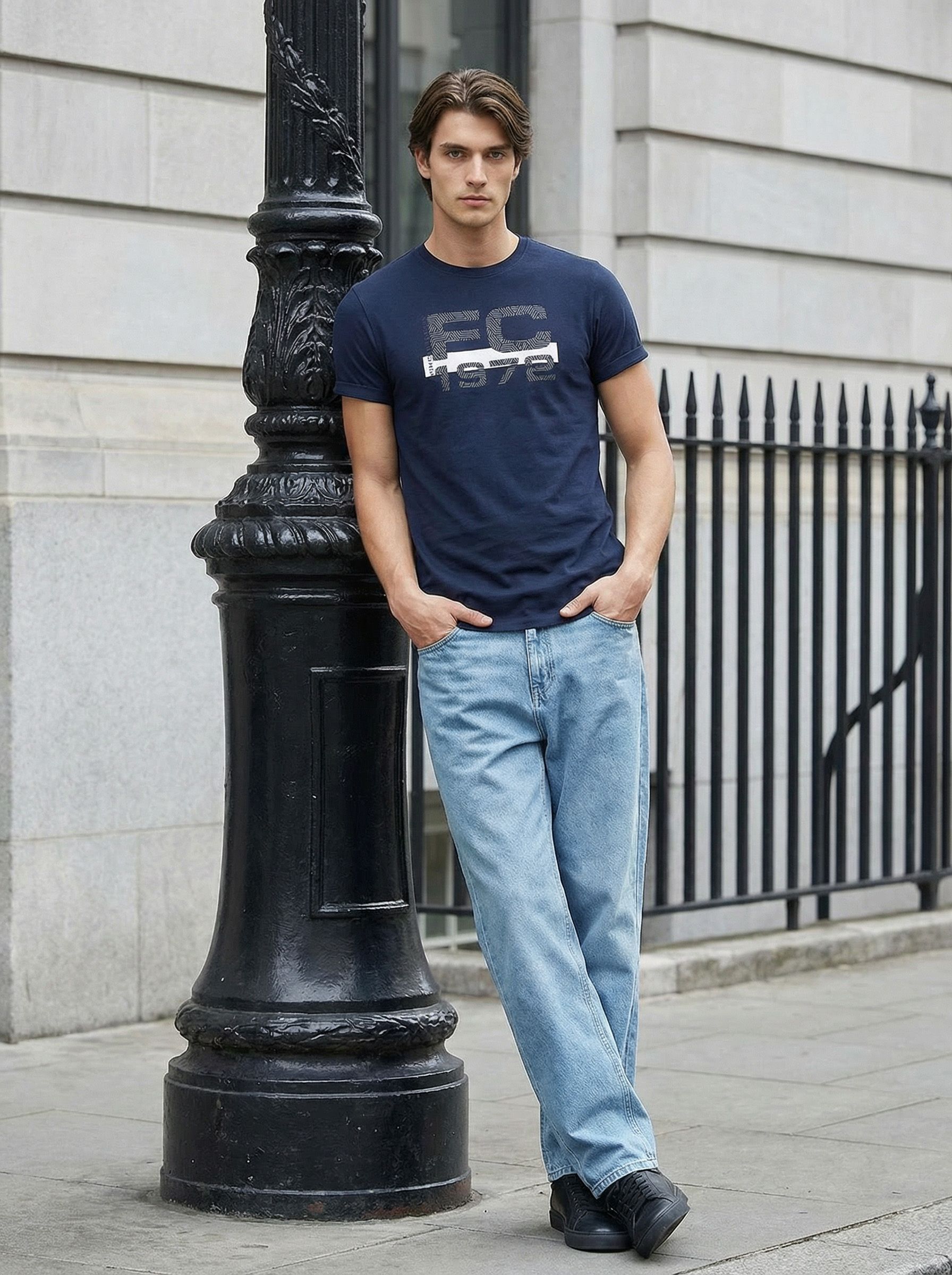 French Connection Brand Logo Printed Pure Cotton T-shirt