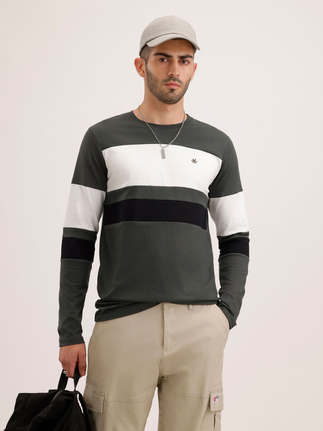 WROGN Striped  Cotton T-shirt