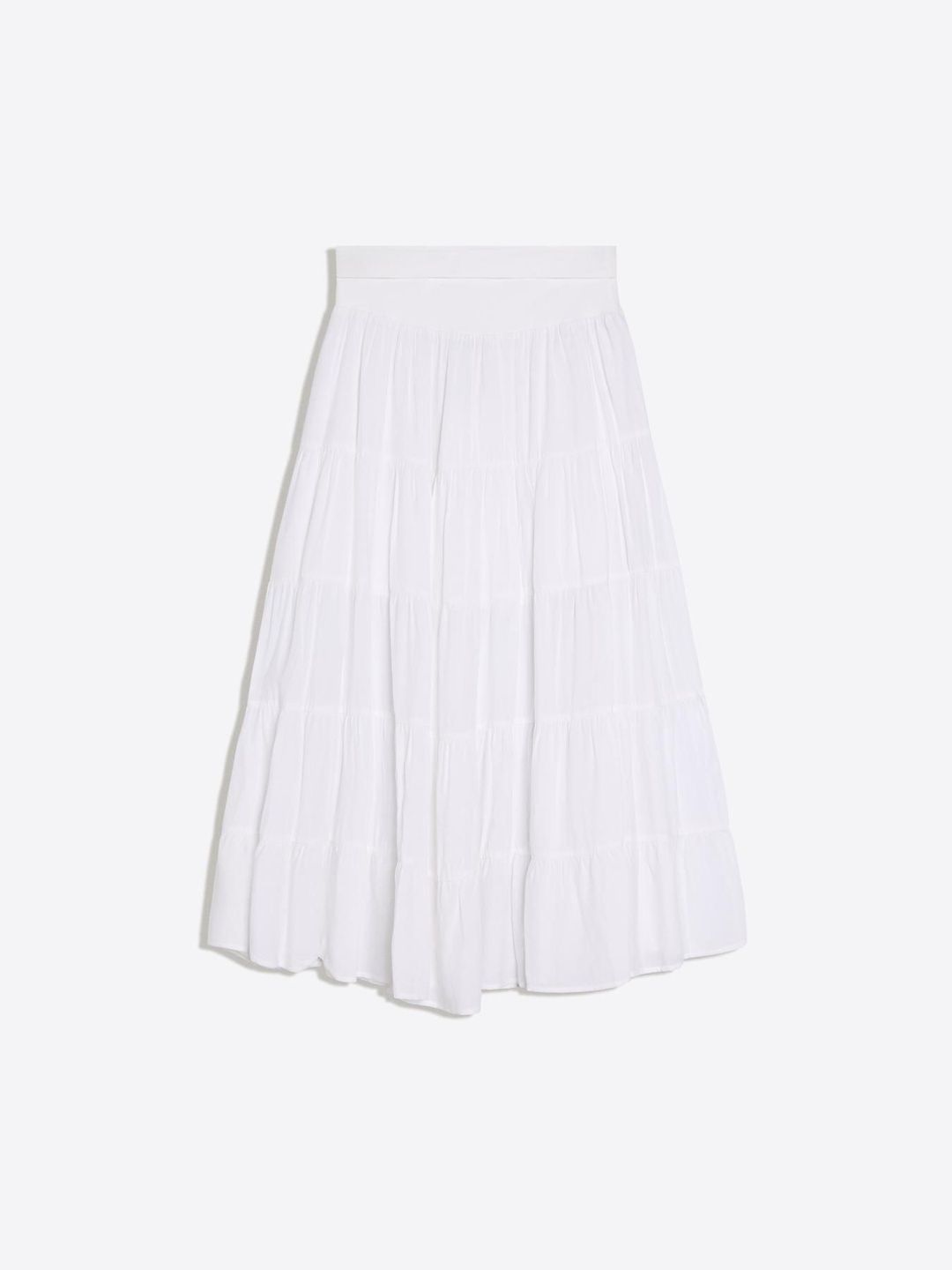 Fold-over Waist Midi Skirt