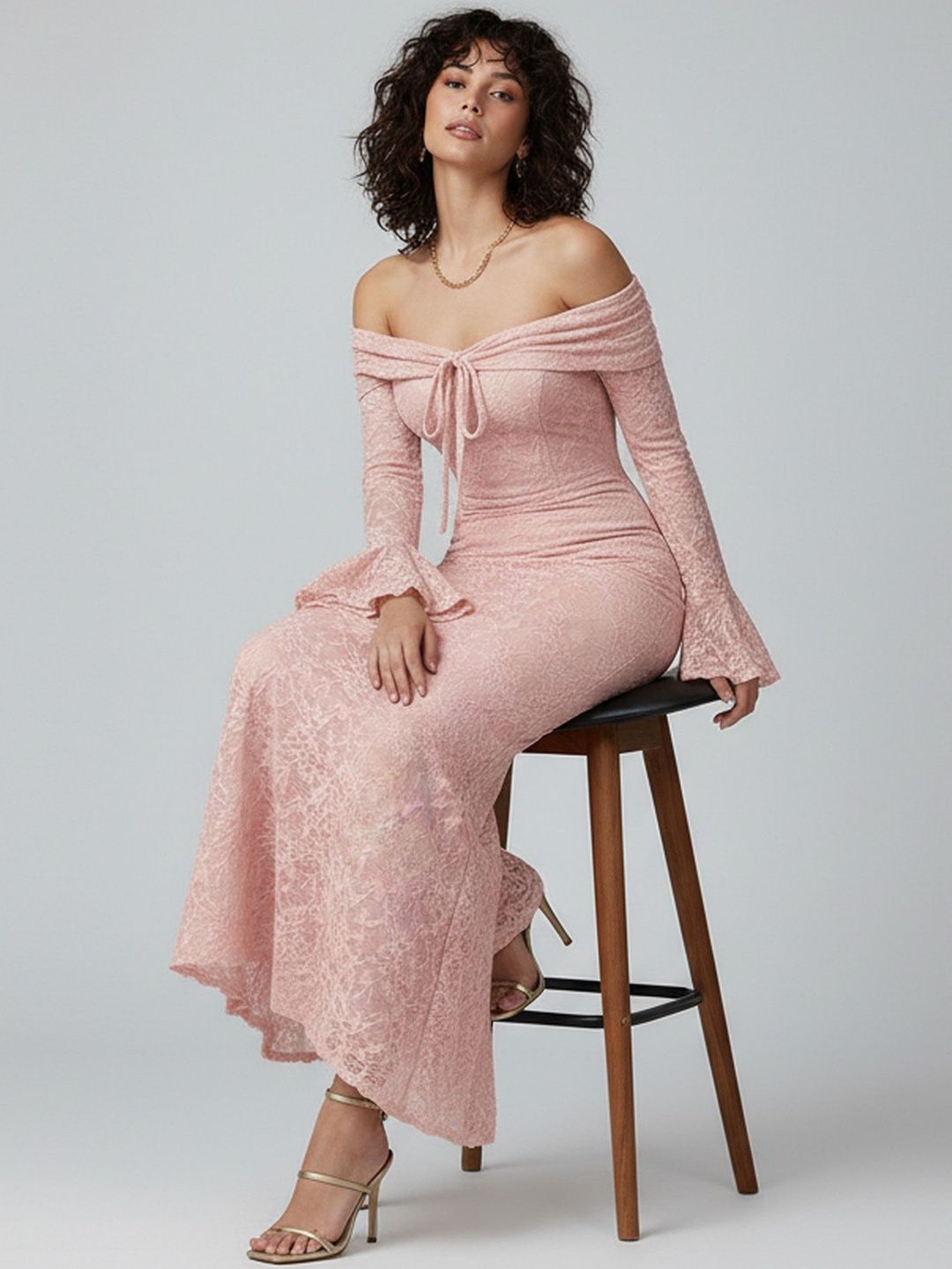 chinese dress ladies Flair Floral Lace Maxi Dress – TanVastr