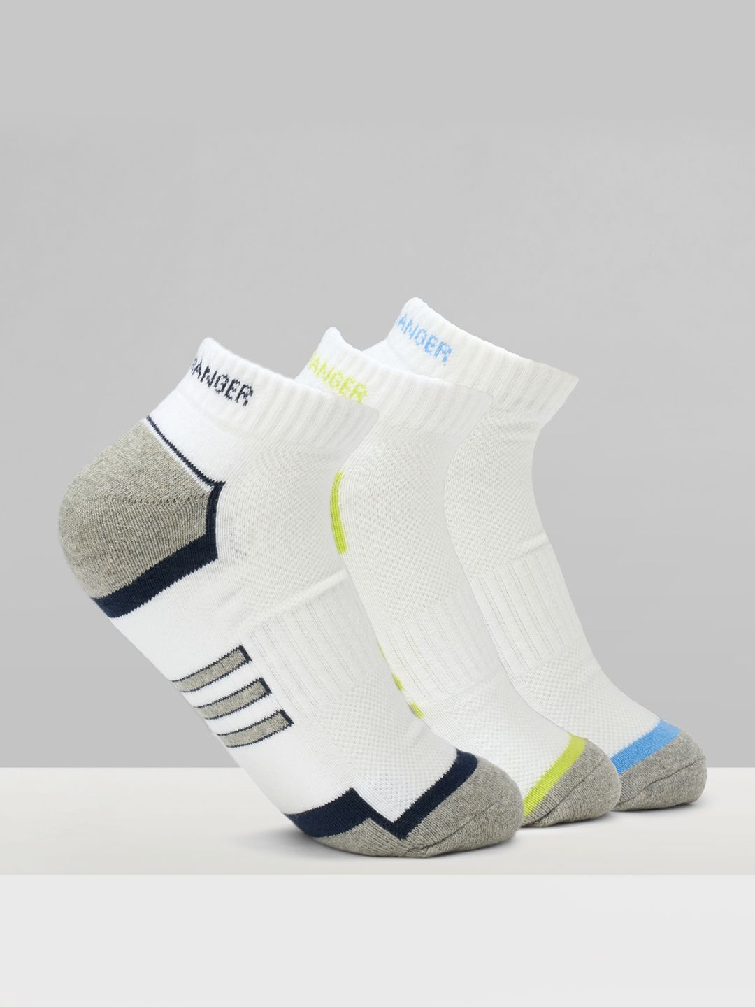 Urban Ranger by pantaloons Men Pack of 3 Cotton Blend Assorted Socks