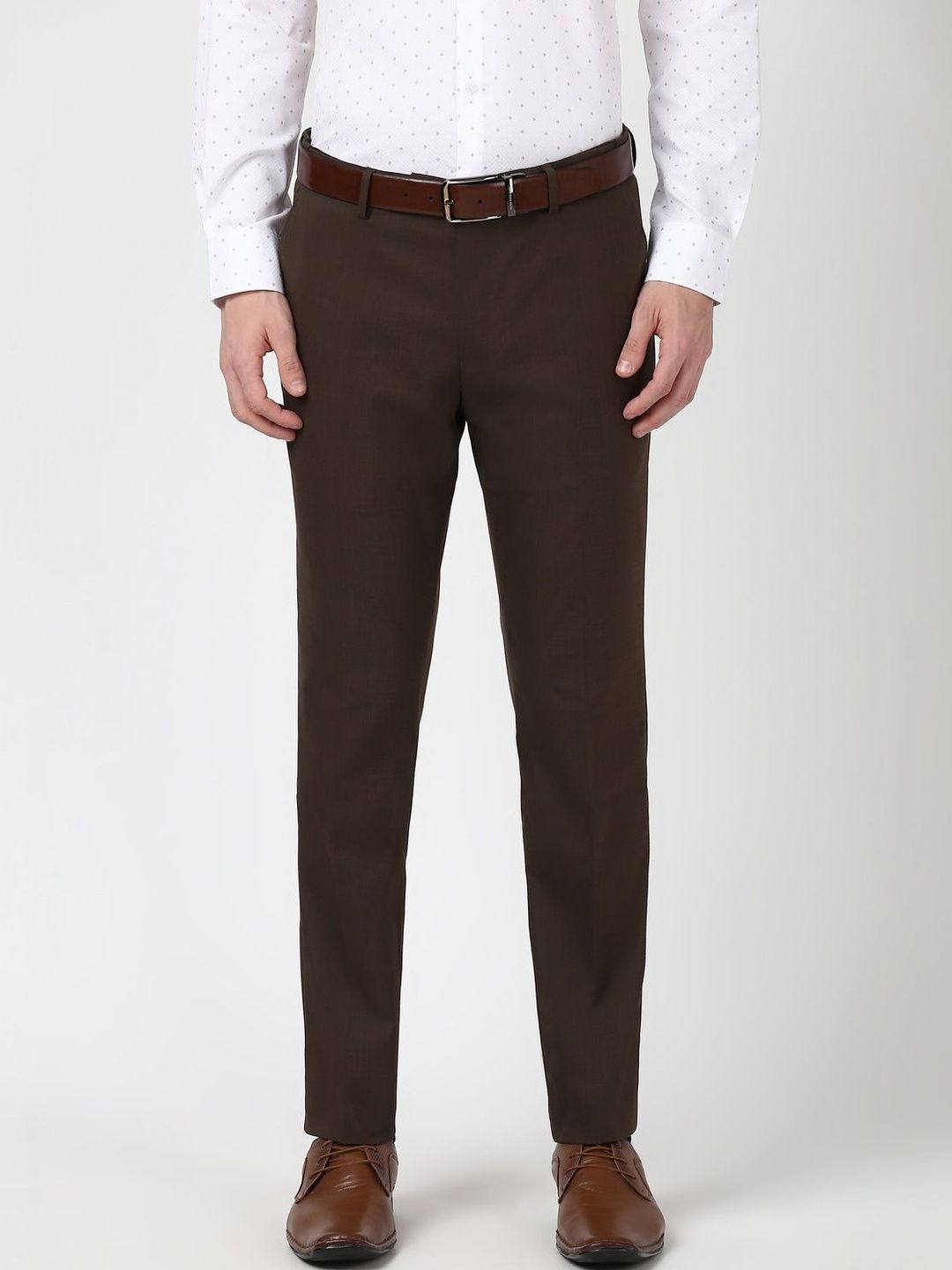 Peter England Men Slim Fit Trousers