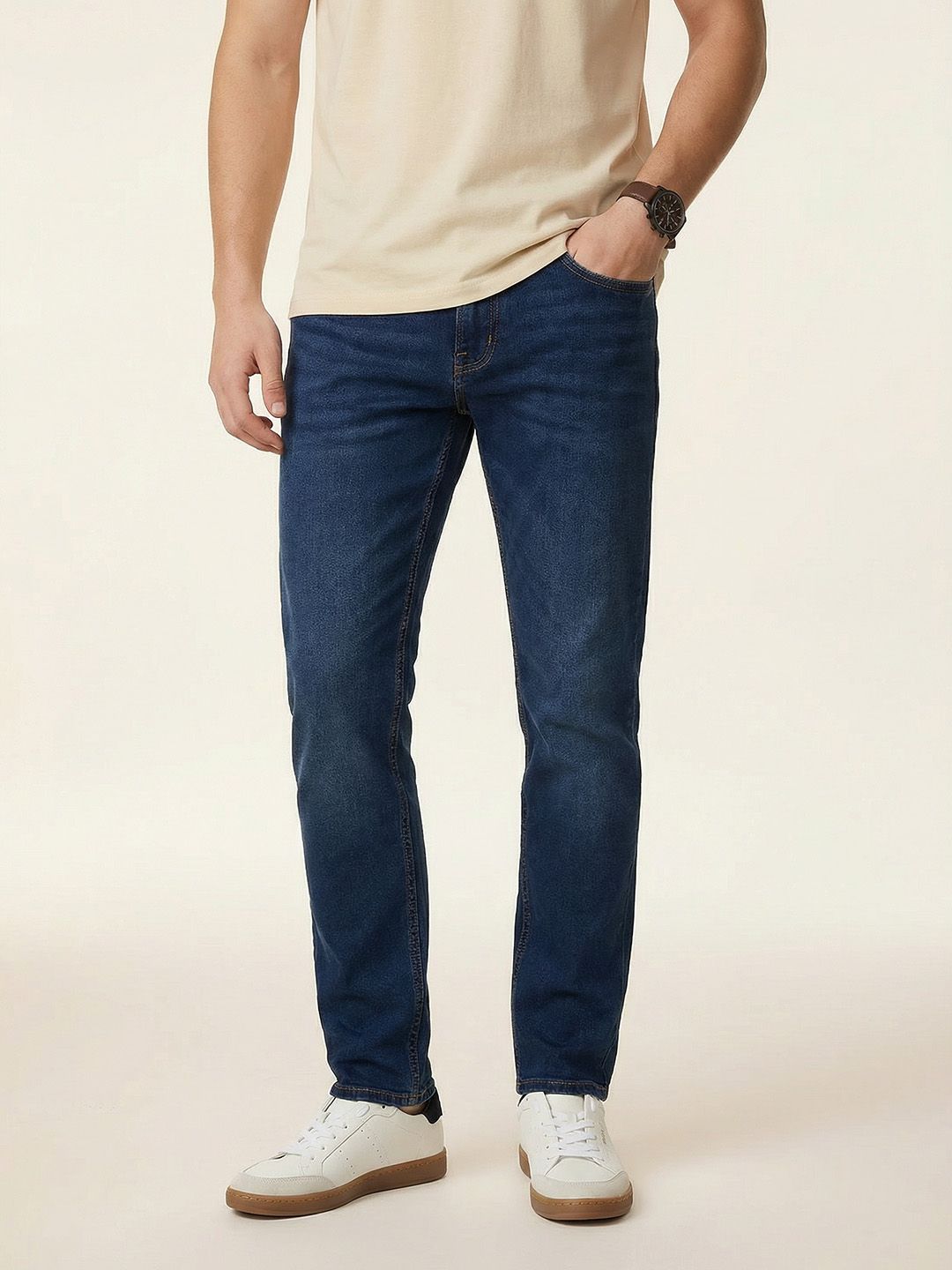 Nautica Men Slim Fit Light Fade Stretchable Jeans