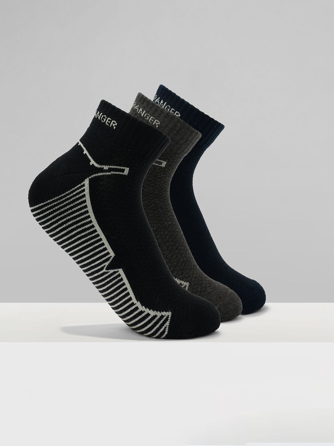 Urban Ranger by pantaloons Men Pack of 3 Cotton Blend Assorted Socks