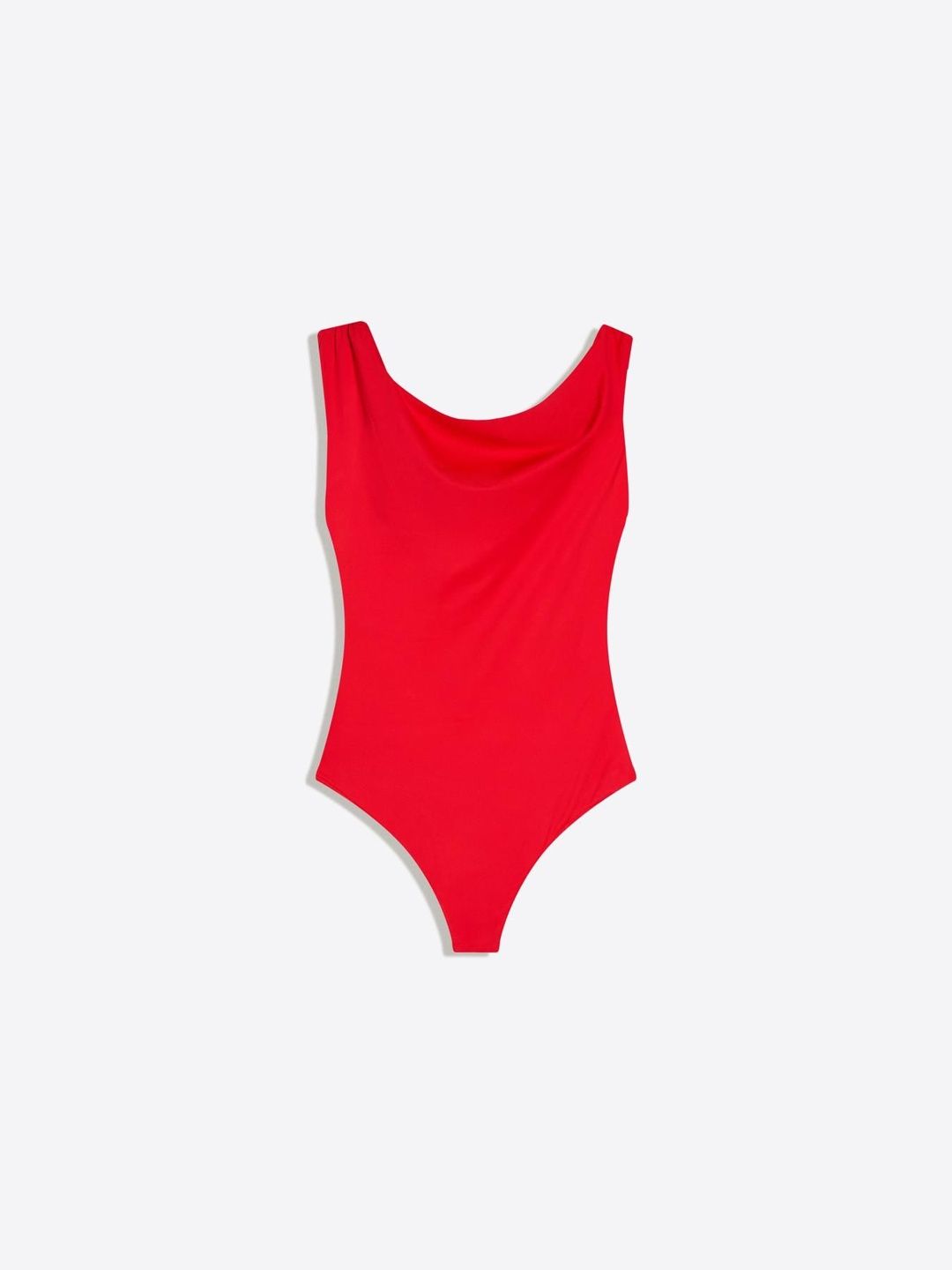 Asymmetric Ruched Strap Bodysuit
