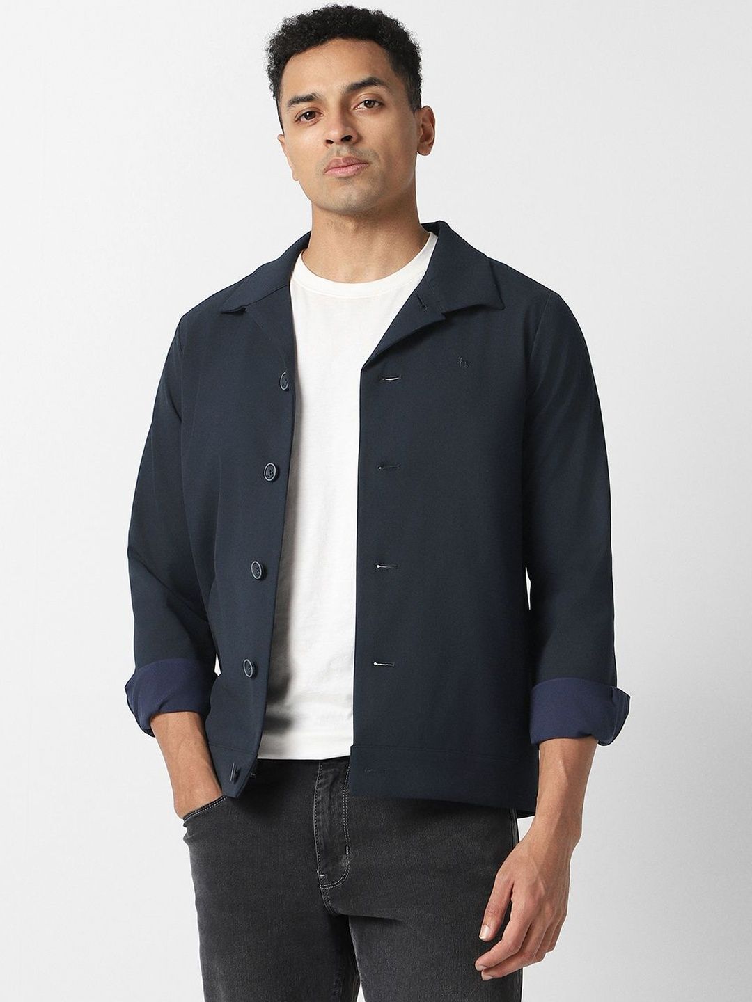 V Dot Men Open Front Jacket