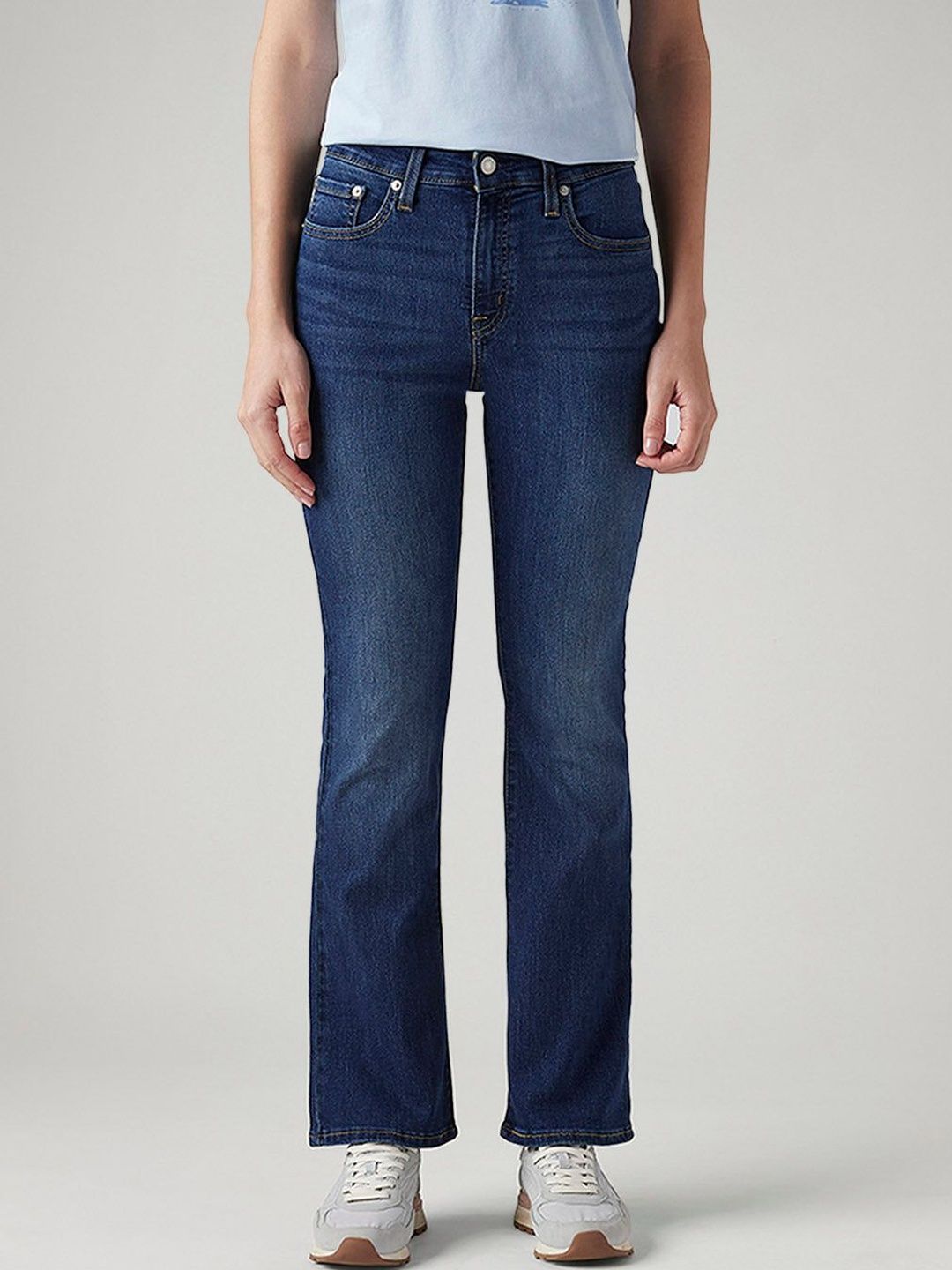 Classic Bootcut High-Rise Light Fade Stretchable Jeans