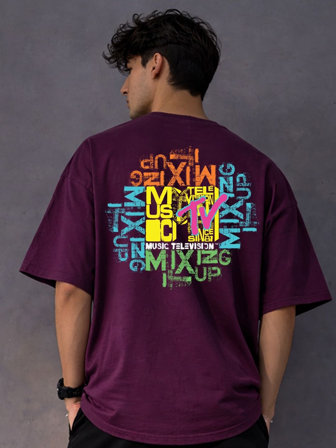 Kook N Keech X Minute Mirth Men Typography Printed Cotton Oversized T-shirt
