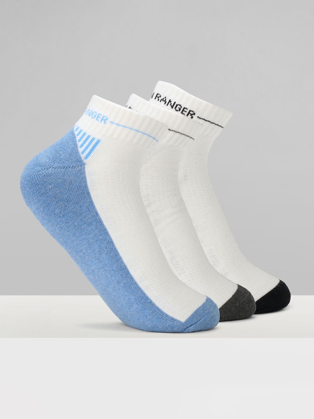 Urban Ranger by pantaloons Men Pack of 3 Cotton Blend Assorted Socks