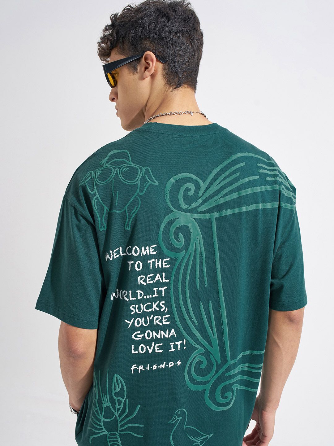 HIGHLANDER Men Printed Drop-Shoulder Sleeves T-shirt