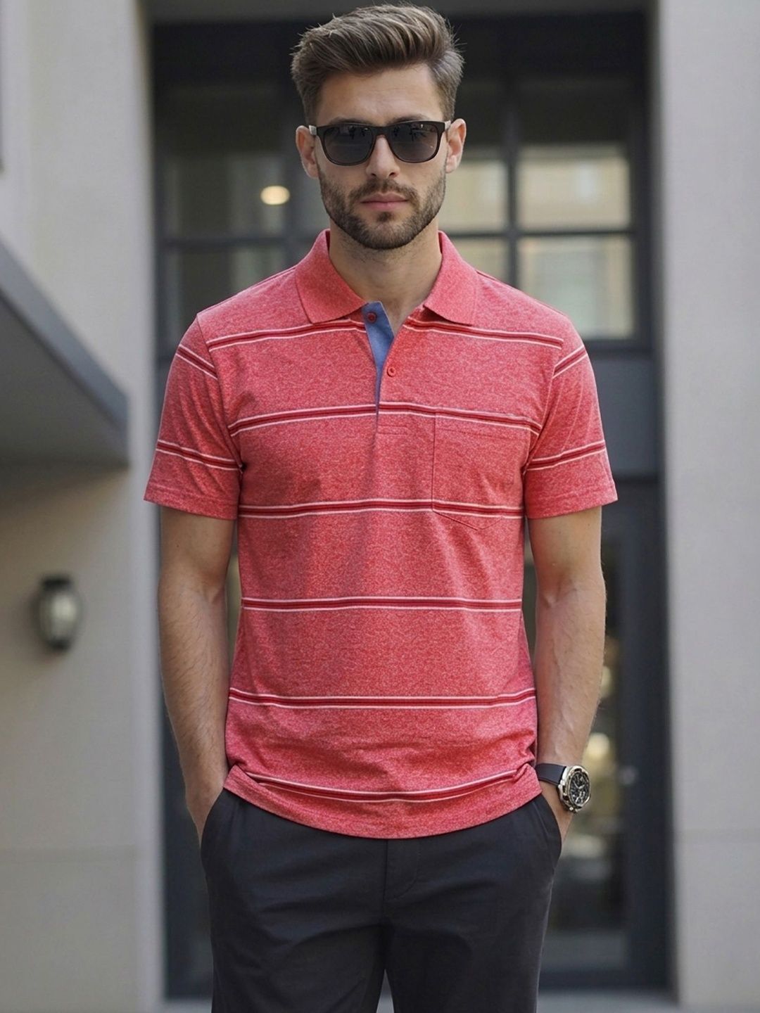 Dadu Dayal Men Printed Polo T Shirt