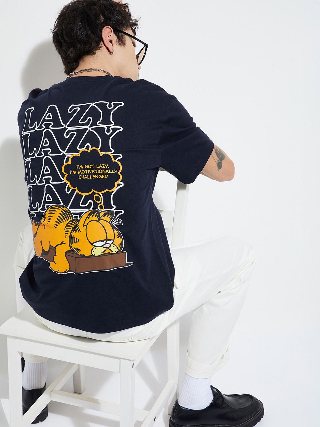 max Men Garfield Printed T-shirt