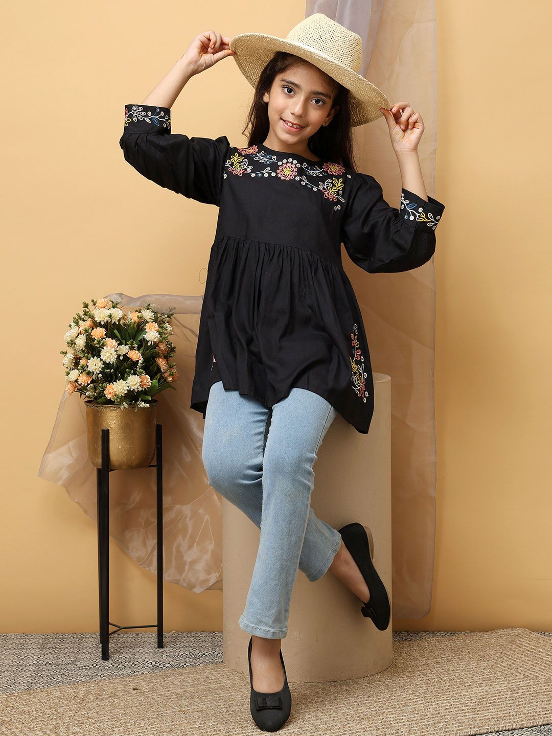 HERE&NOW Girls Viscose Rayon Tops