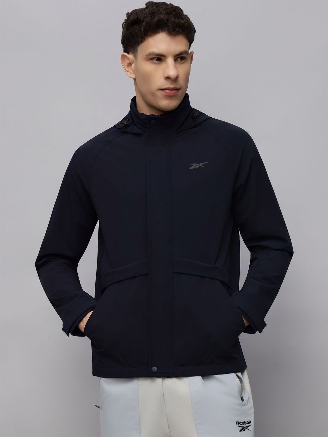 Reebok Hooded Open Front Jacket