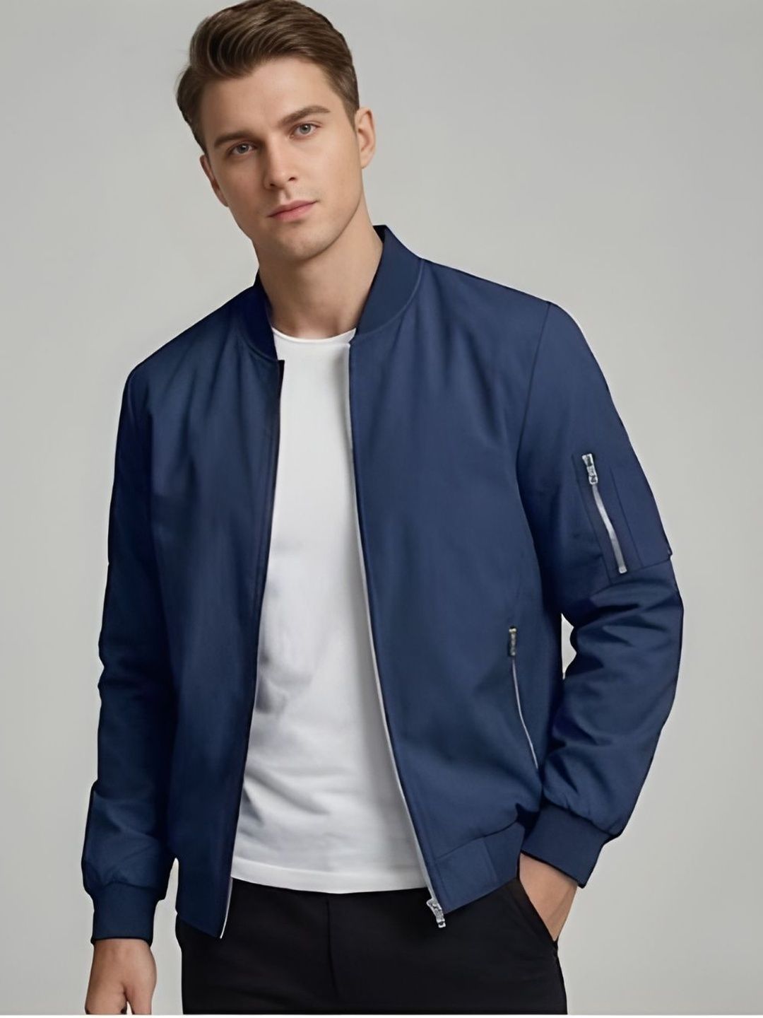 CARABA Men Windcheater Biker Jacket