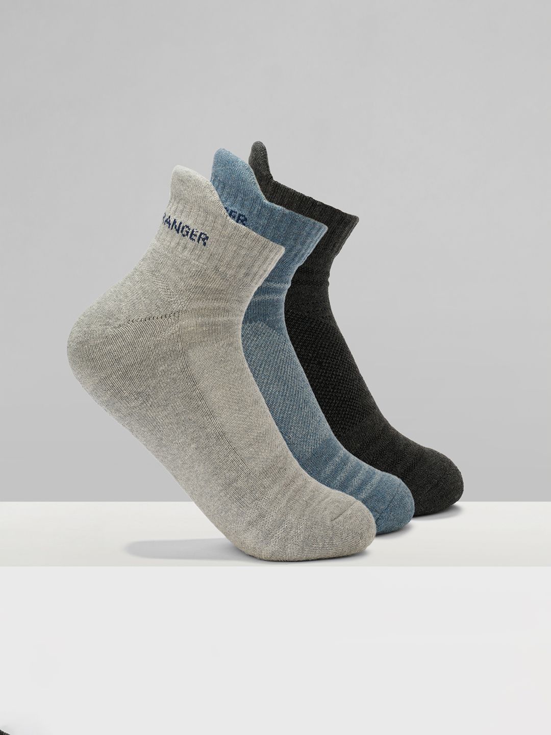 Urban Ranger by pantaloons Men Pack of 3 Cotton Blend Assorted Socks