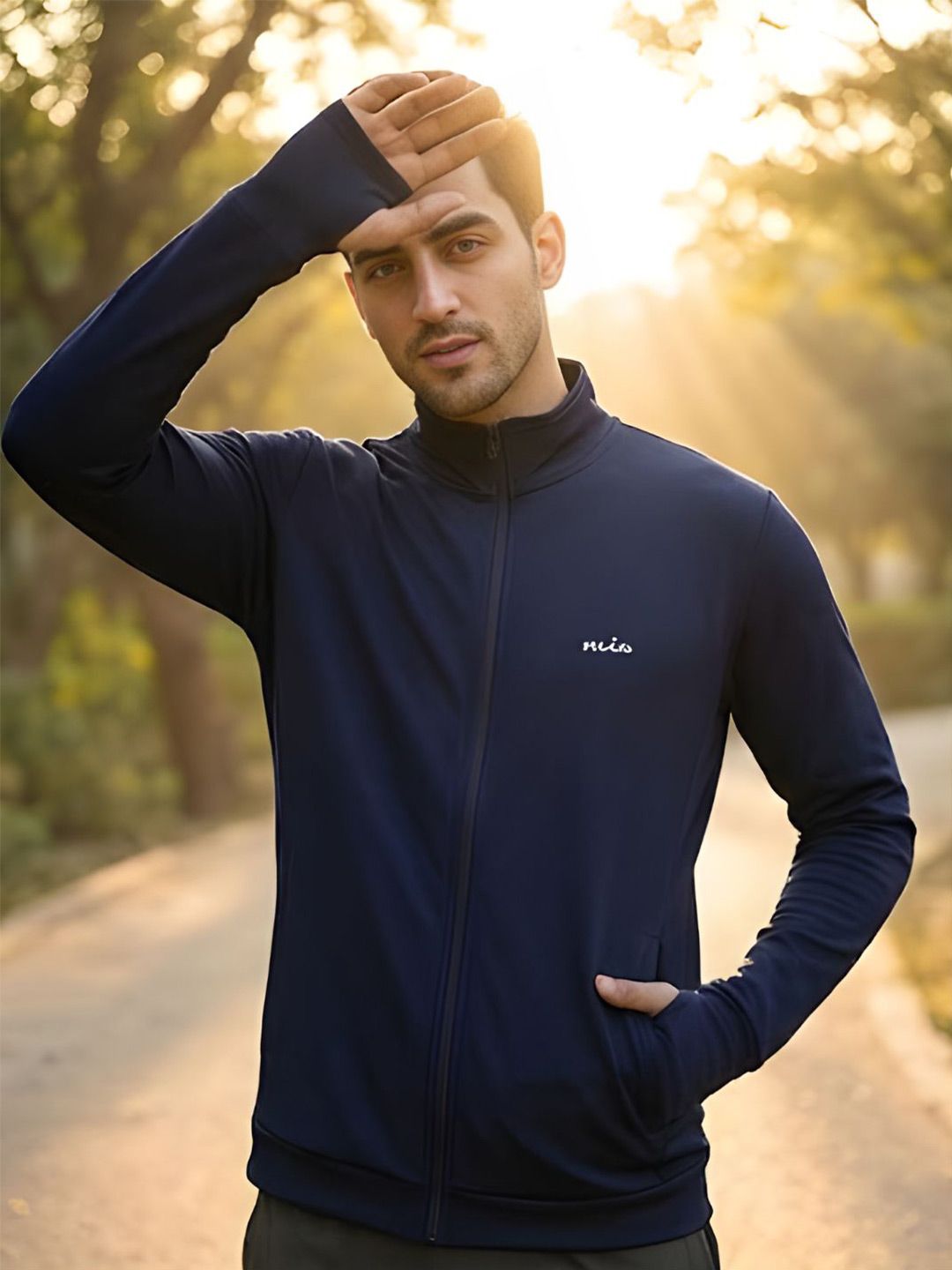 CARABA Men Typography Lightweight Running Sporty Jacket