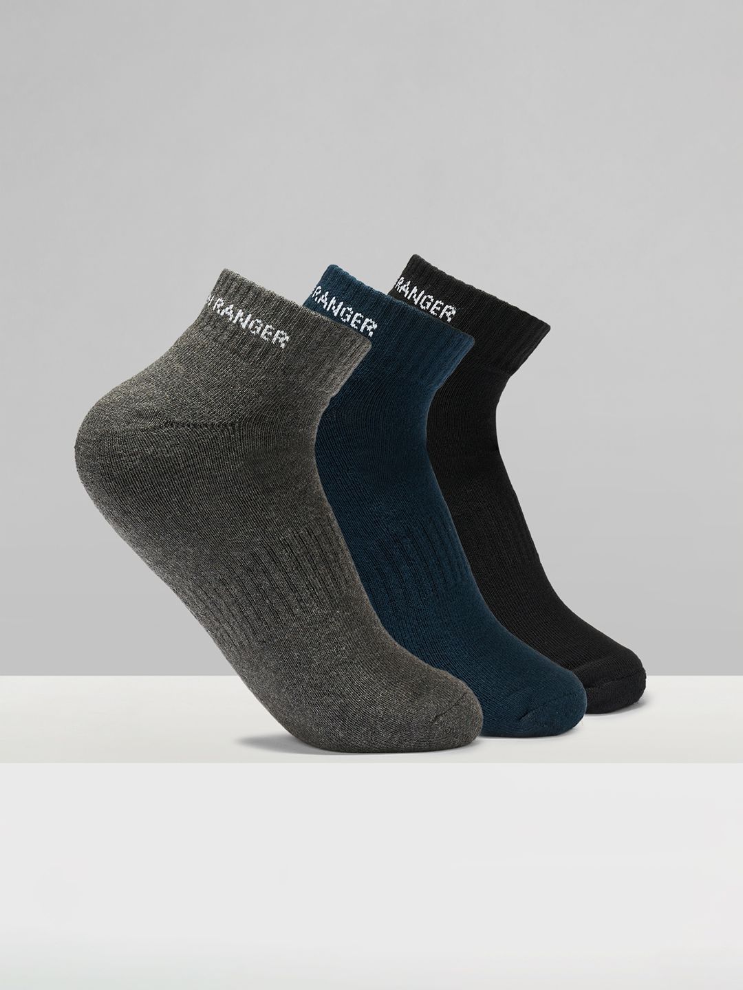 Urban Ranger by pantaloons Men Pack of 3 Cotton Blend Assorted Socks