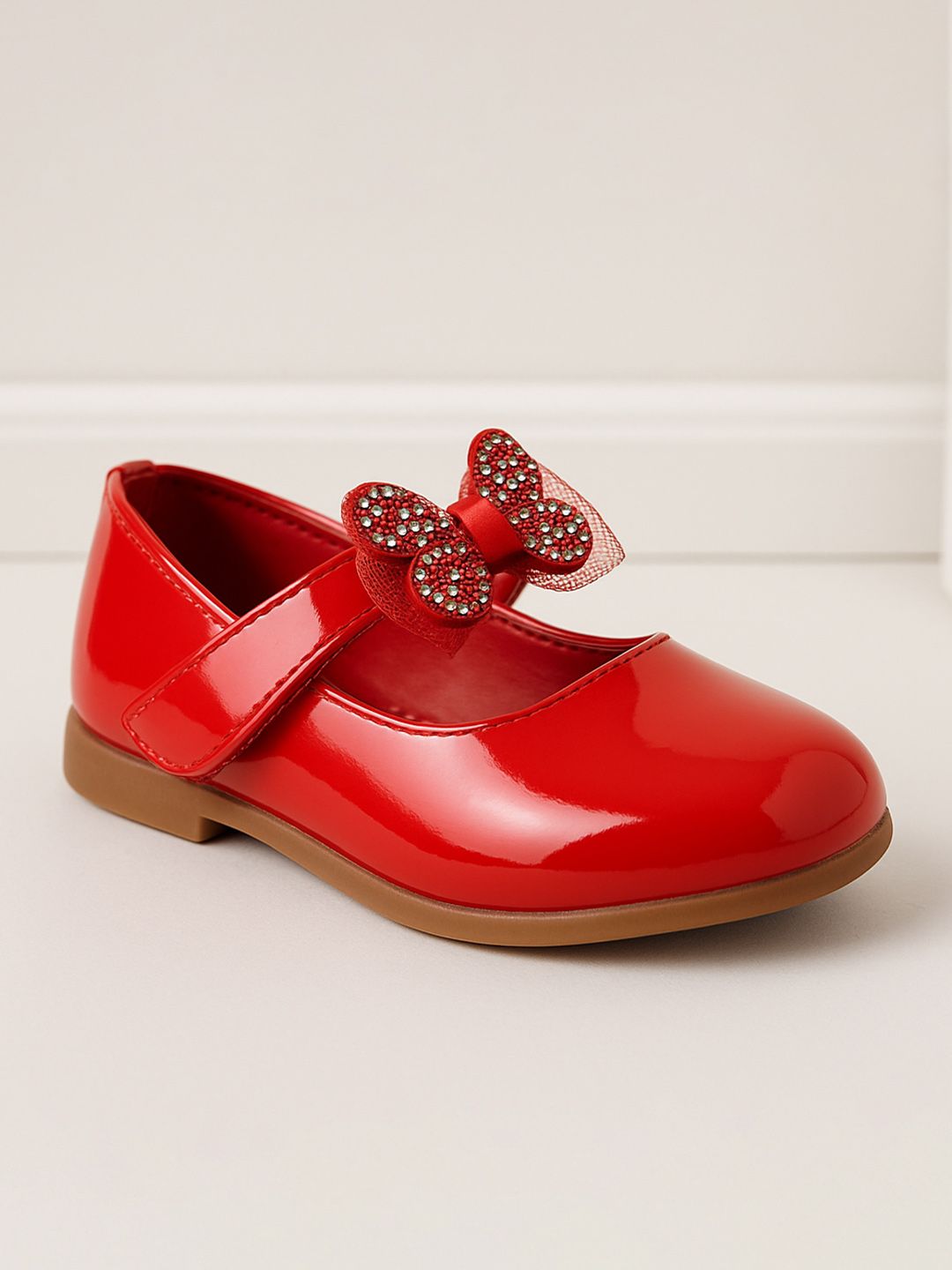 Footpedia Girls Embellished Party Bows Flats