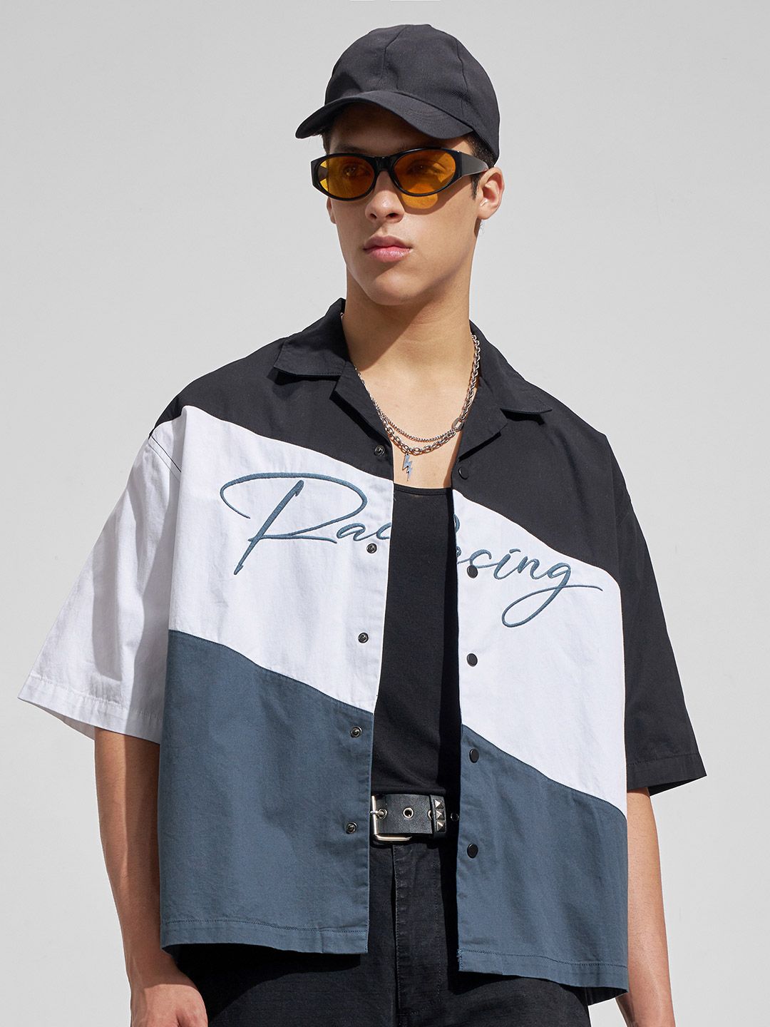 HIGHLANDER Men Boxy Colourblocked Casual Shirt